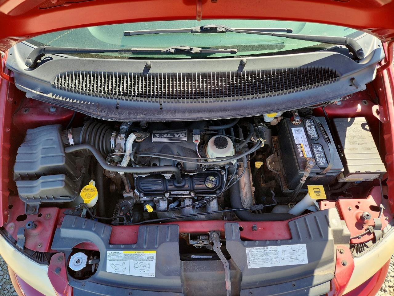 2007 Dodge Caravan Sxt Red vin: 1D4GP45R27B183282