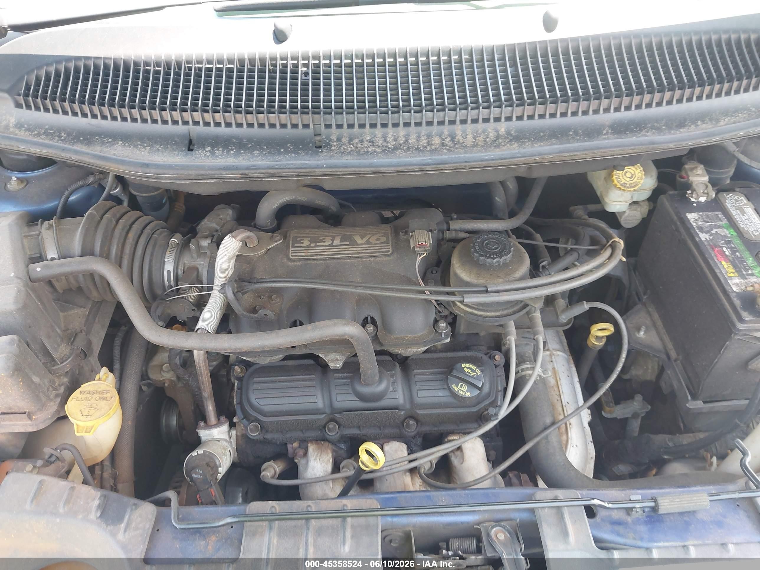 2007 Dodge Caravan Sxt Blue vin: 1D4GP45R27B228723