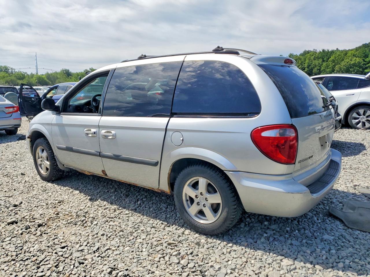 2006 Dodge Caravan Sxt Silver vin: 1D4GP45R36B502140