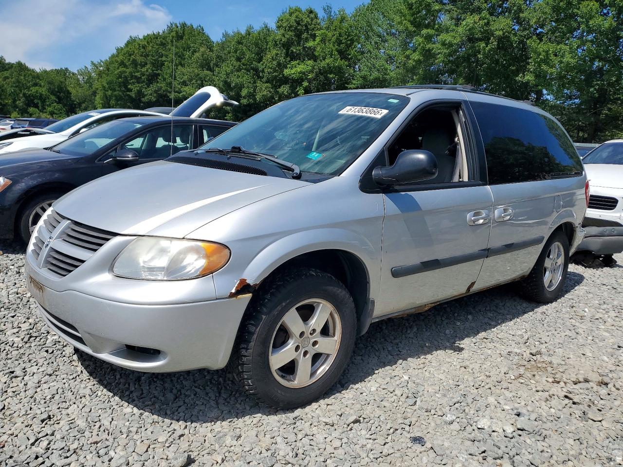 2006 Dodge Caravan Sxt Silver vin: 1D4GP45R36B502140