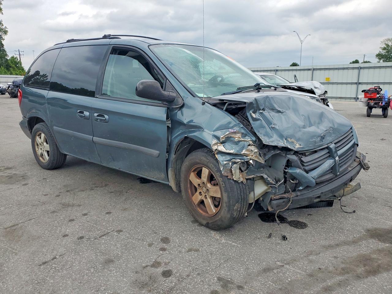 2006 Dodge Caravan Sxt Green vin: 1D4GP45R36B743681