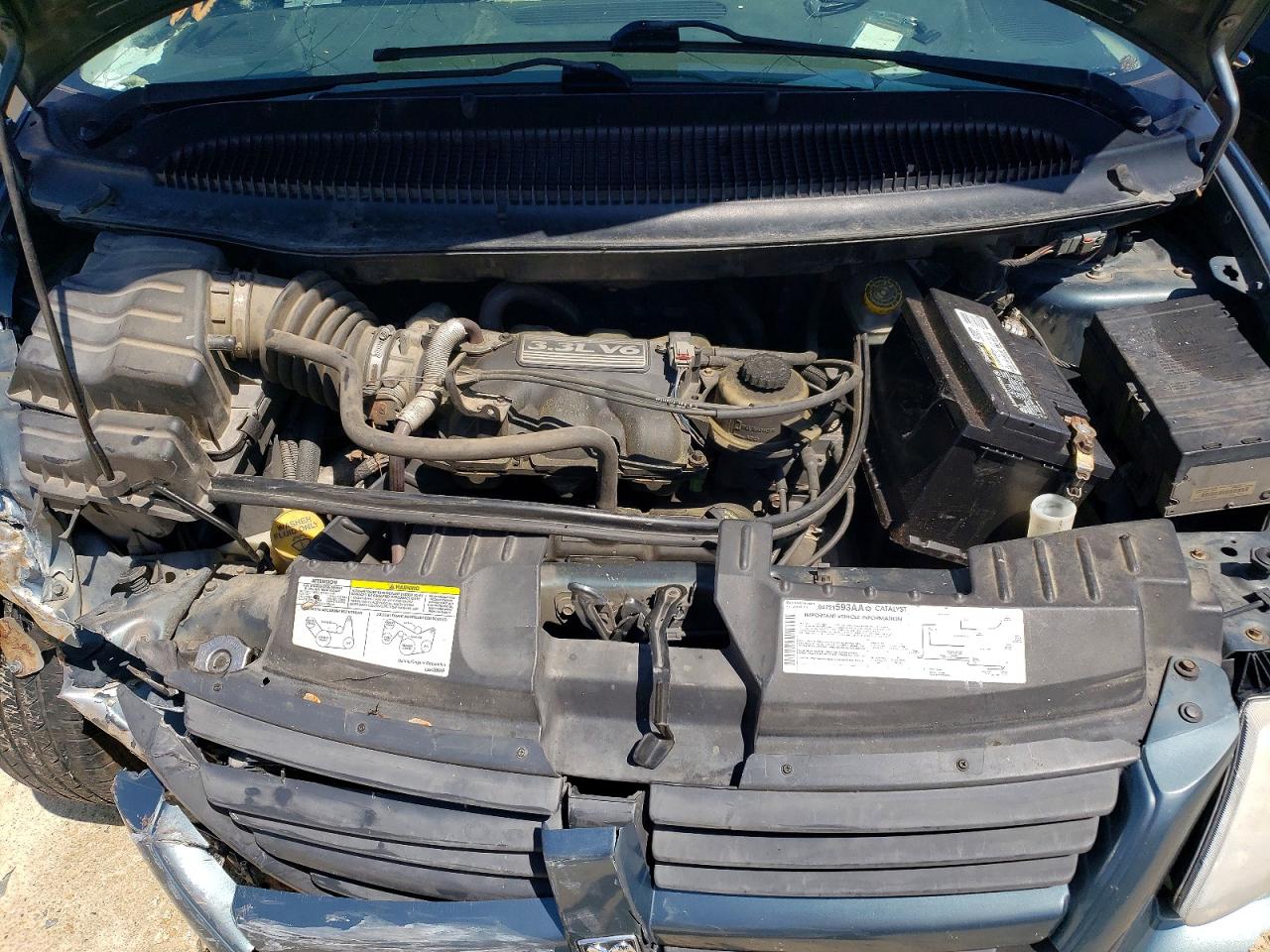 2006 Dodge Caravan Sxt Green vin: 1D4GP45R36B743681