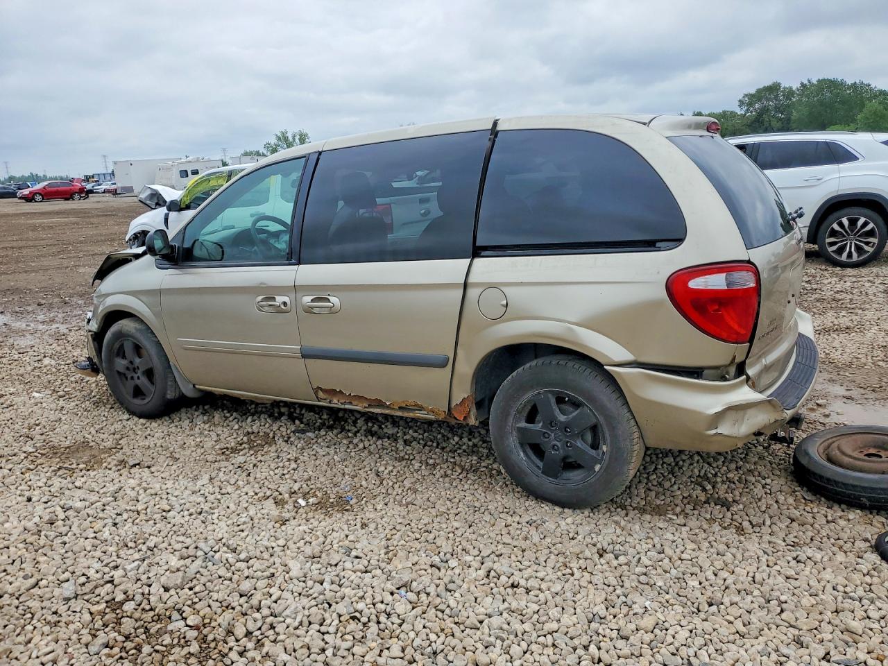 2006 Dodge Caravan Sxt Золотой vin: 1D4GP45R36B747777