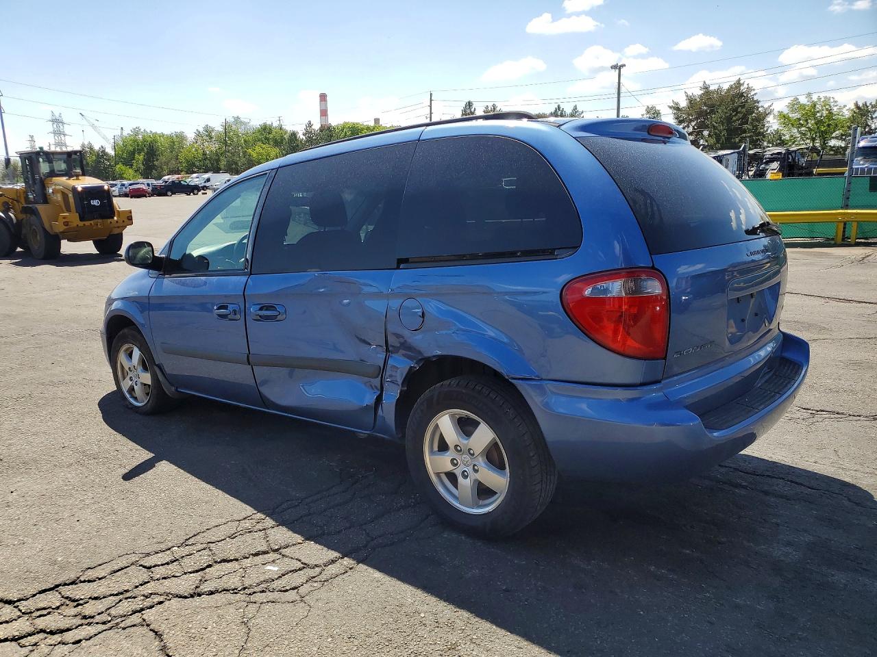 2007 Dodge Caravan Sxt Blue vin: 1D4GP45R37B157970