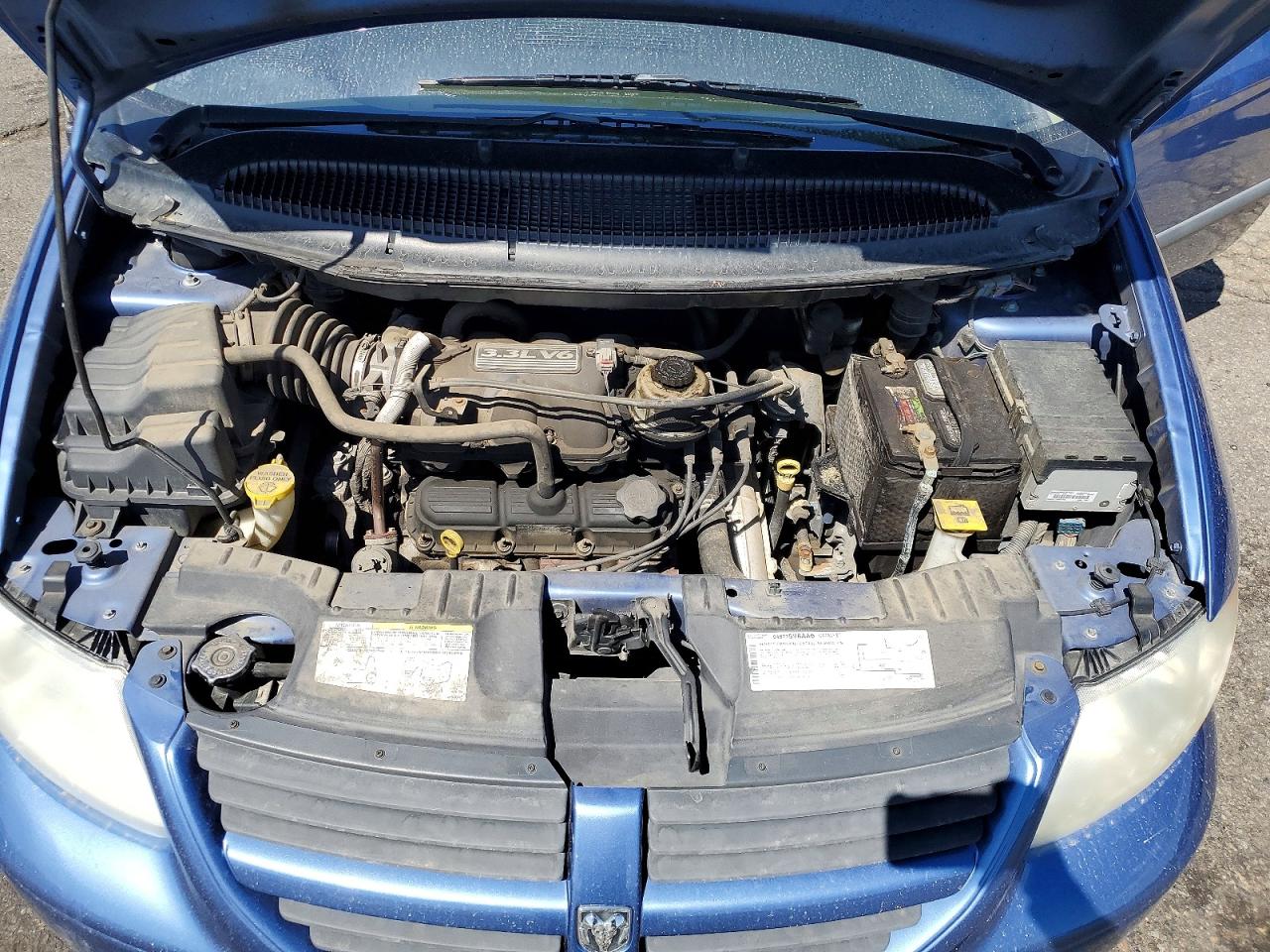 2007 Dodge Caravan Sxt Blue vin: 1D4GP45R37B157970