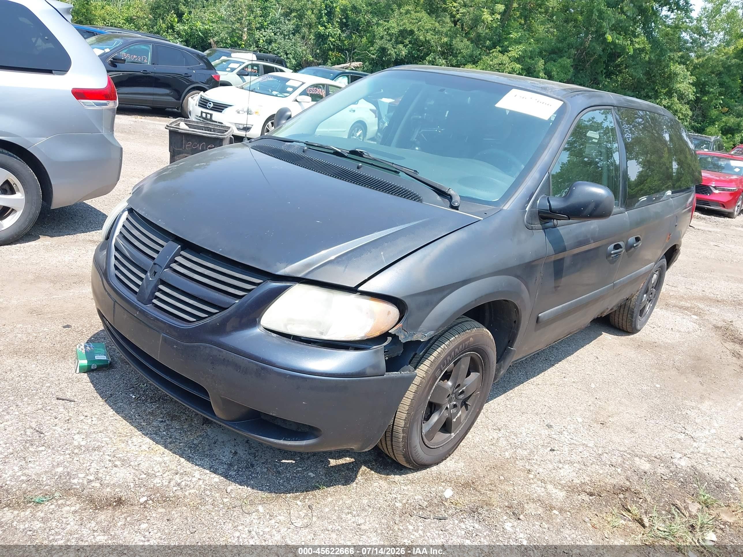 2007 Dodge Caravan Sxt Black vin: 1D4GP45R37B198437
