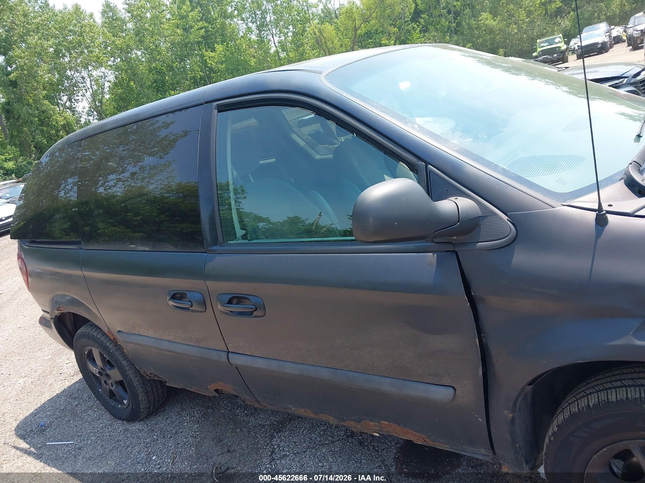2007 Dodge Caravan Sxt Black vin: 1D4GP45R37B198437