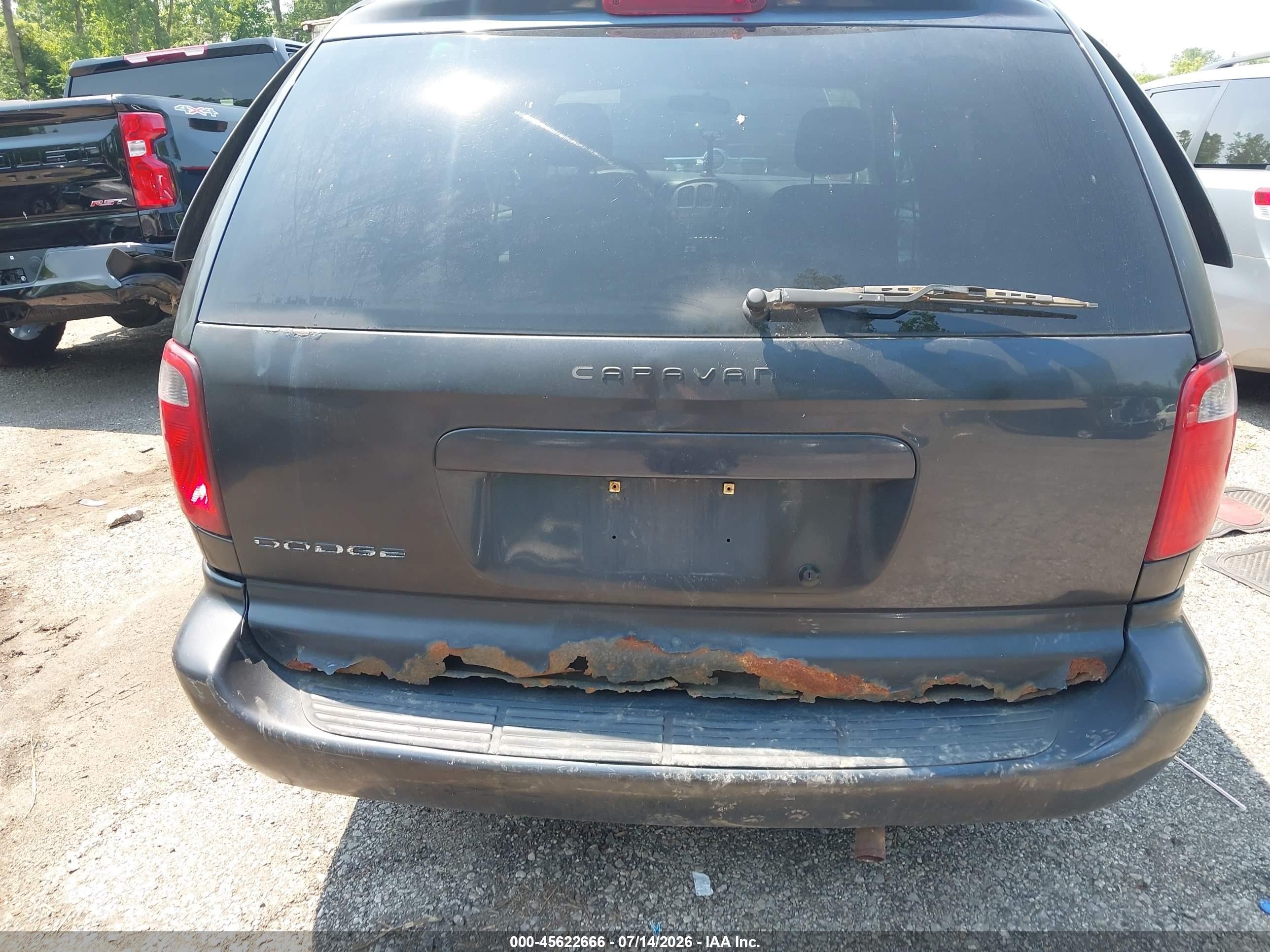2007 Dodge Caravan Sxt Black vin: 1D4GP45R37B198437