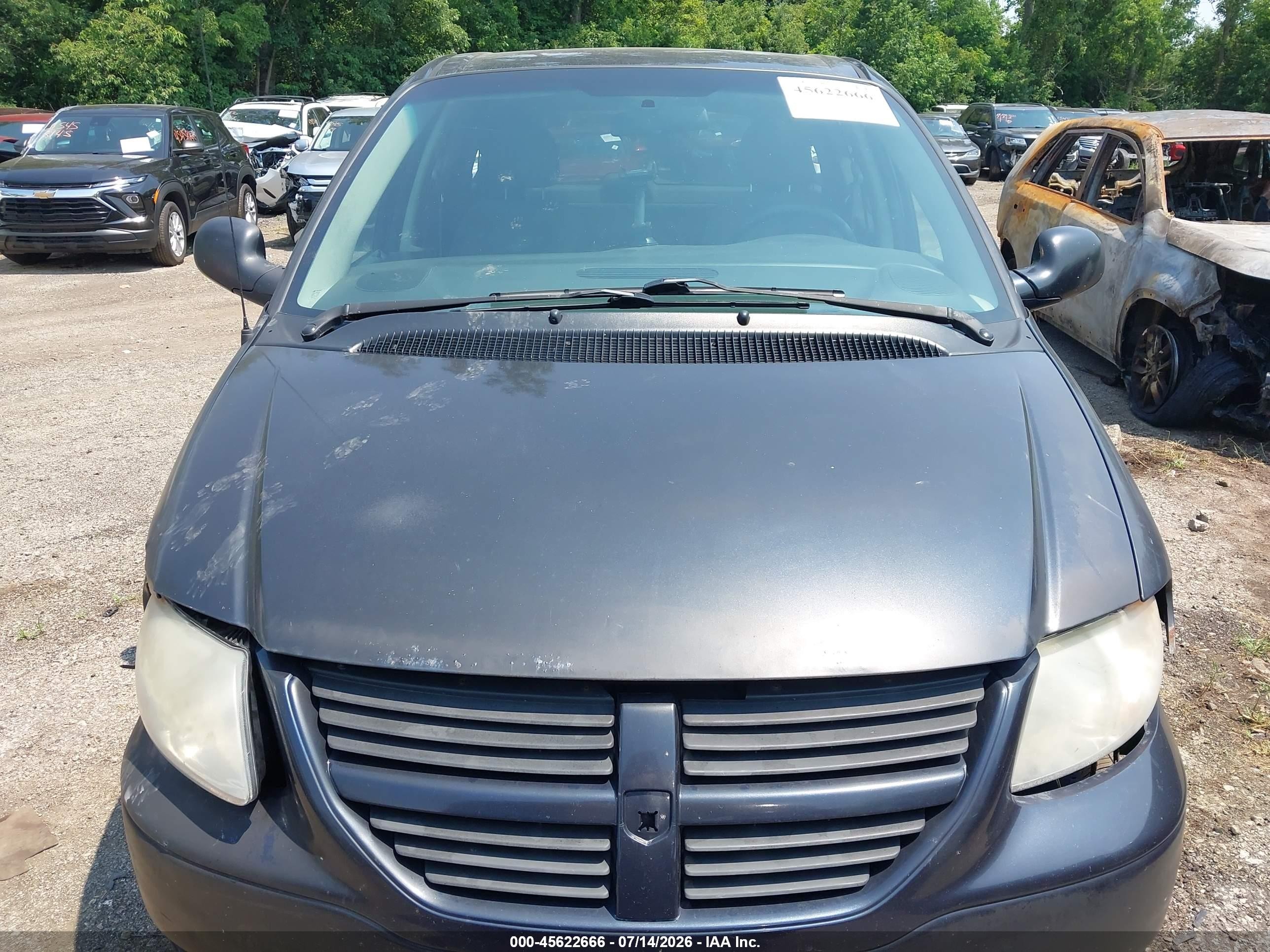 2007 Dodge Caravan Sxt Black vin: 1D4GP45R37B198437