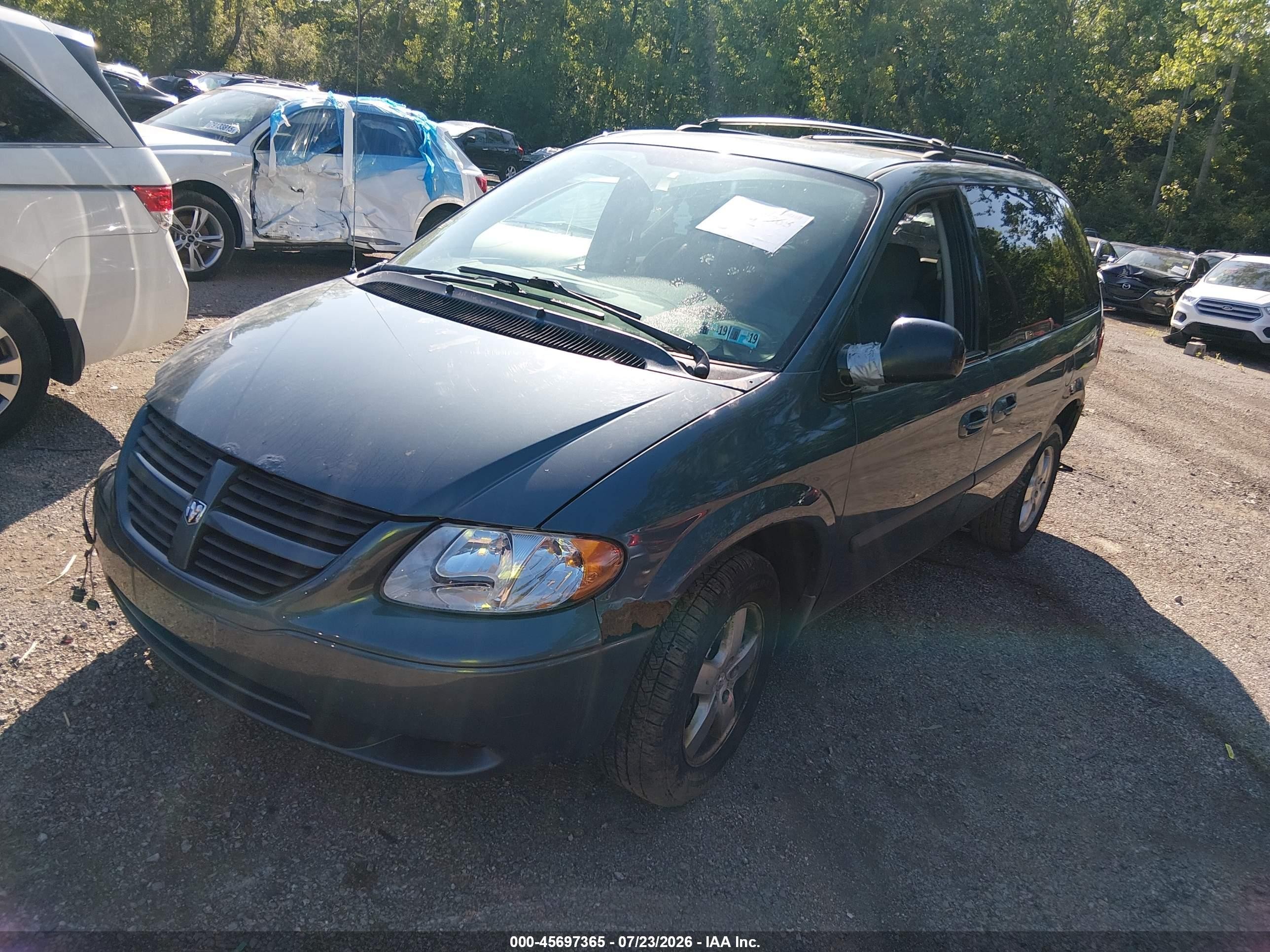 2006 Dodge Caravan Sxt Blue vin: 1D4GP45R46B626031