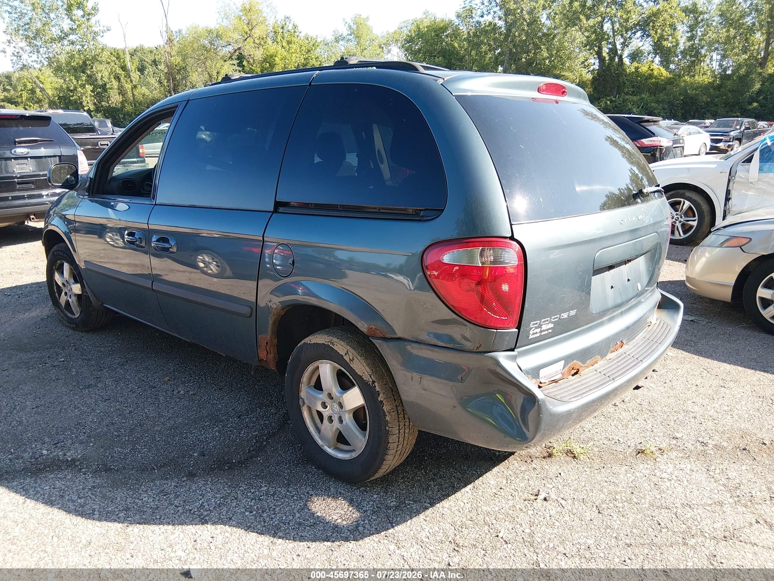 2006 Dodge Caravan Sxt Blue vin: 1D4GP45R46B626031