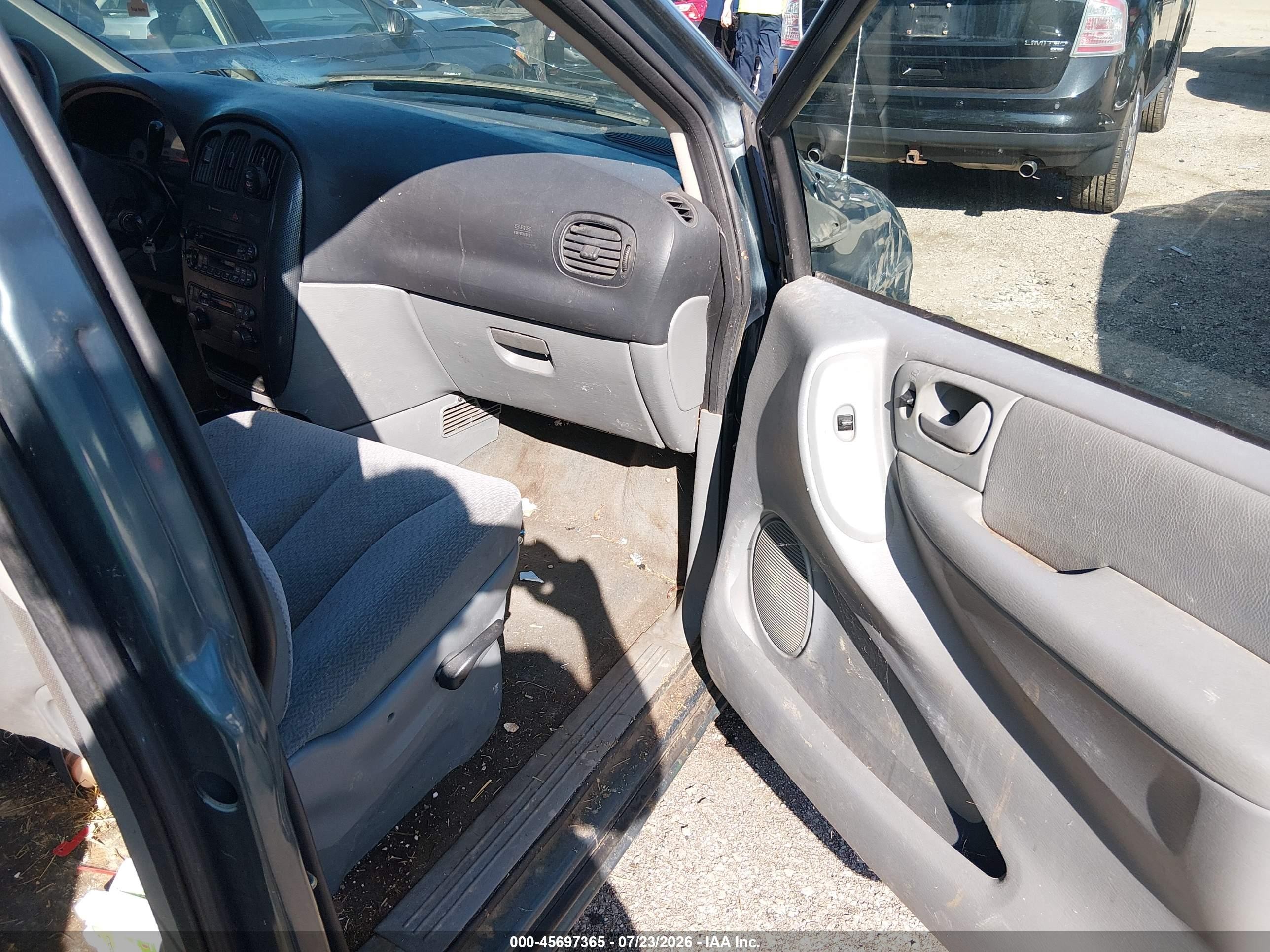 2006 Dodge Caravan Sxt Blue vin: 1D4GP45R46B626031