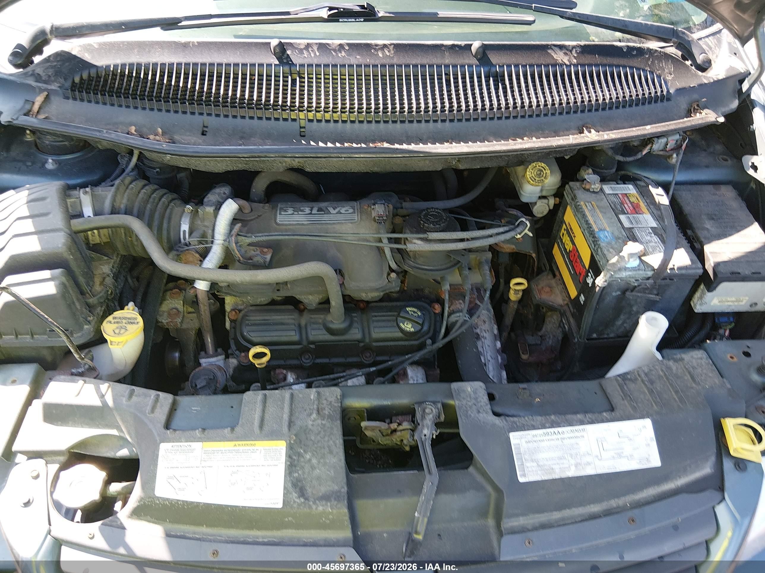 2006 Dodge Caravan Sxt Blue vin: 1D4GP45R46B626031