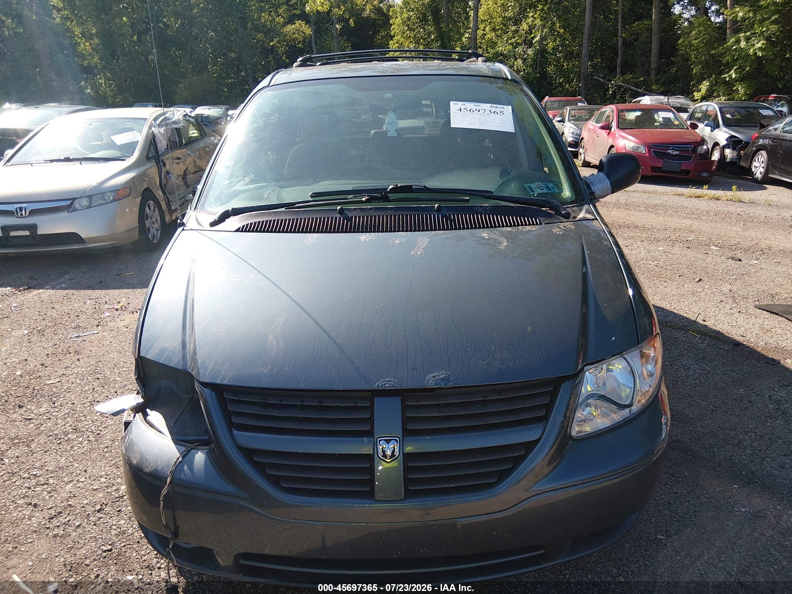 2006 Dodge Caravan Sxt Blue vin: 1D4GP45R46B626031