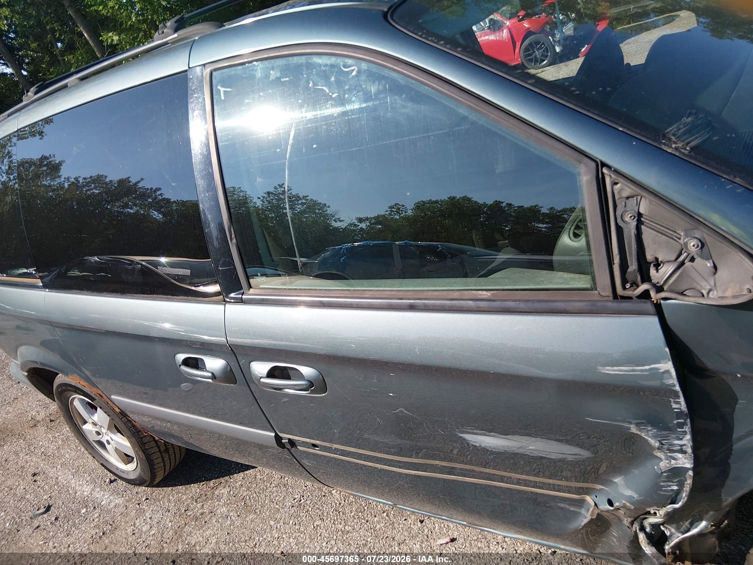 2006 Dodge Caravan Sxt Blue vin: 1D4GP45R46B626031