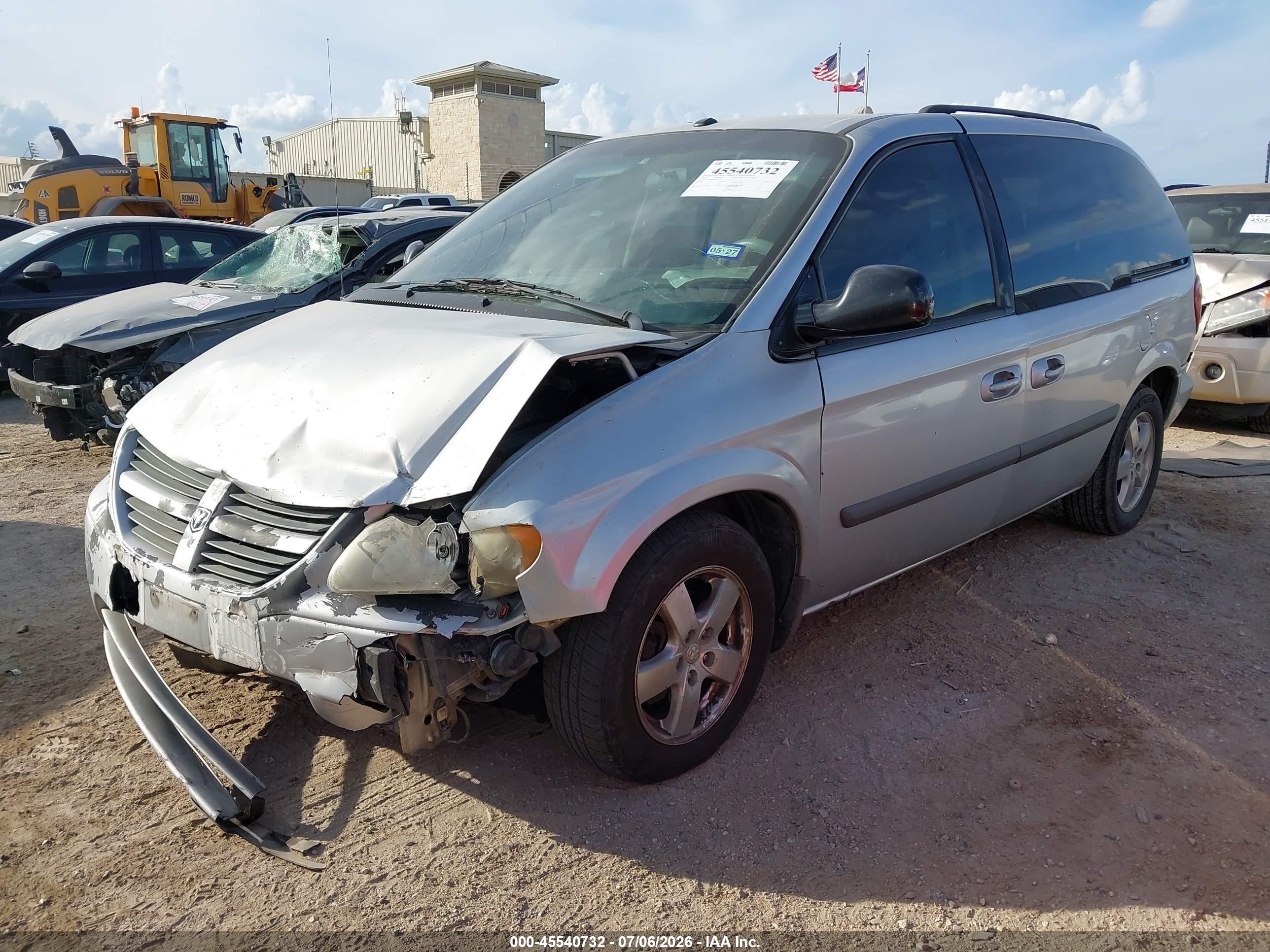 2006 Dodge Caravan Sxt Silver vin: 1D4GP45R46B716263