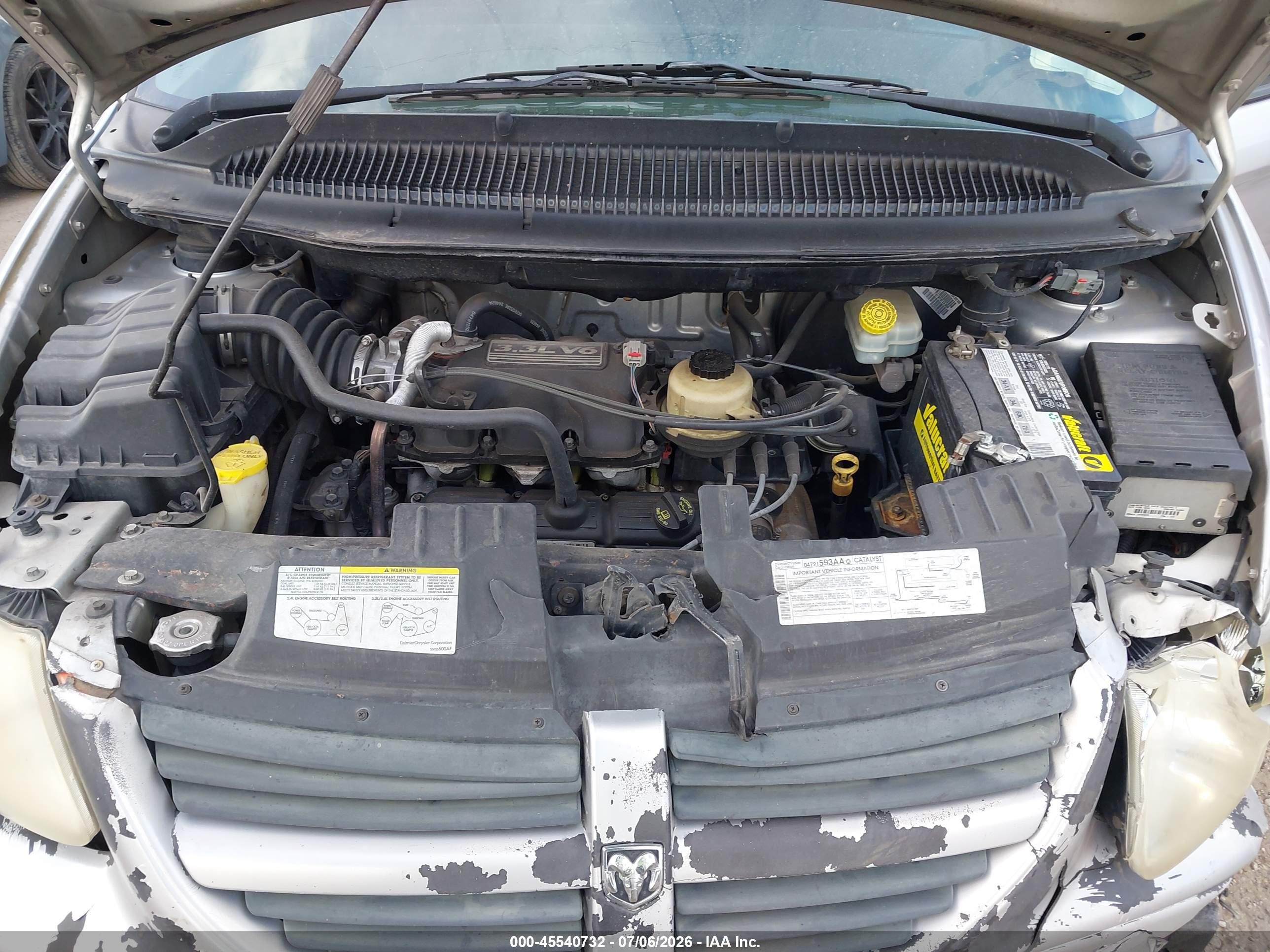 2006 Dodge Caravan Sxt Silver vin: 1D4GP45R46B716263