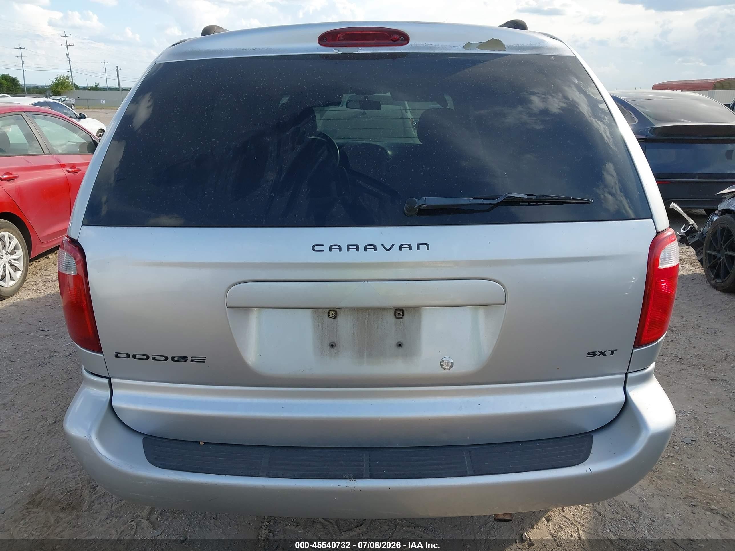 2006 Dodge Caravan Sxt Silver vin: 1D4GP45R46B716263