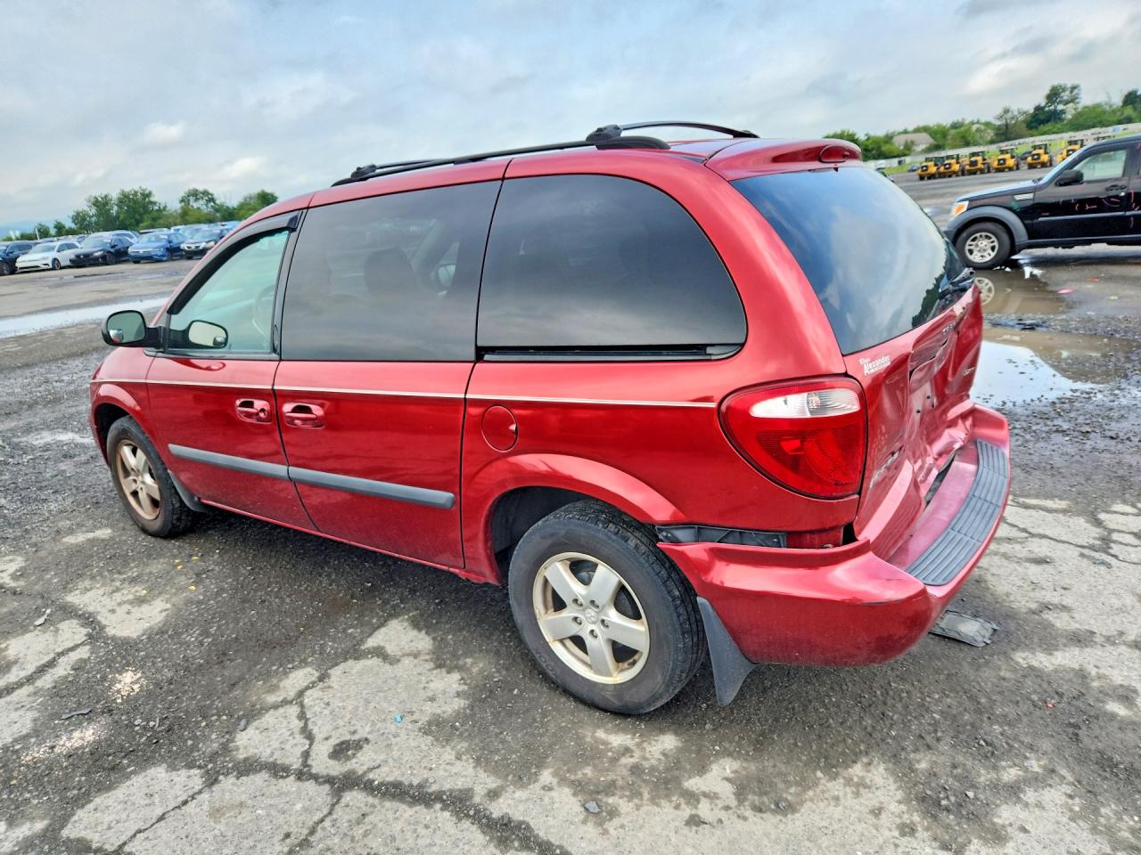 2007 Dodge Caravan Sxt Red vin: 1D4GP45R47B100144