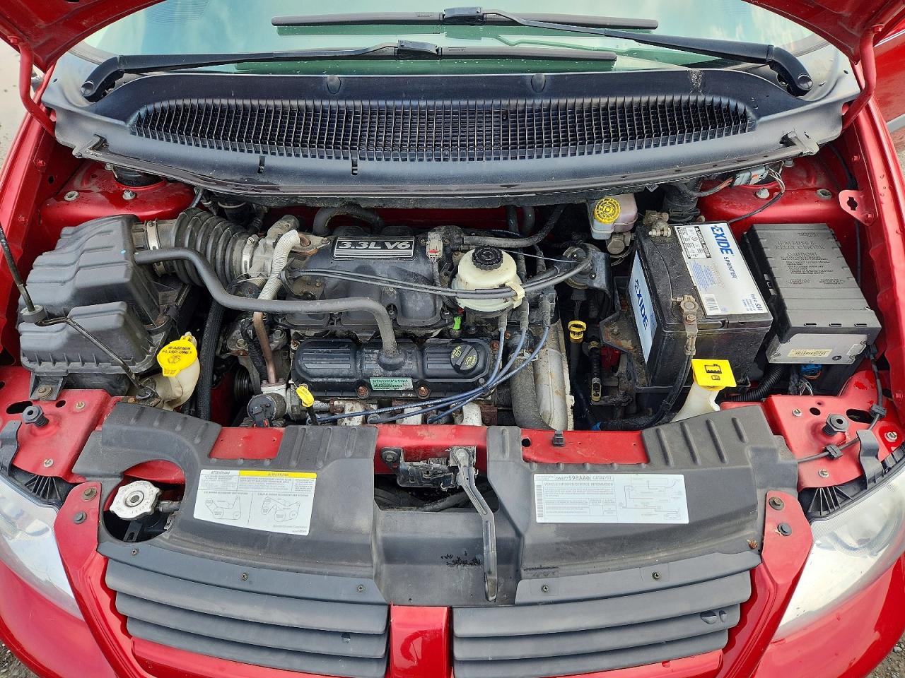2007 Dodge Caravan Sxt Red vin: 1D4GP45R47B100144