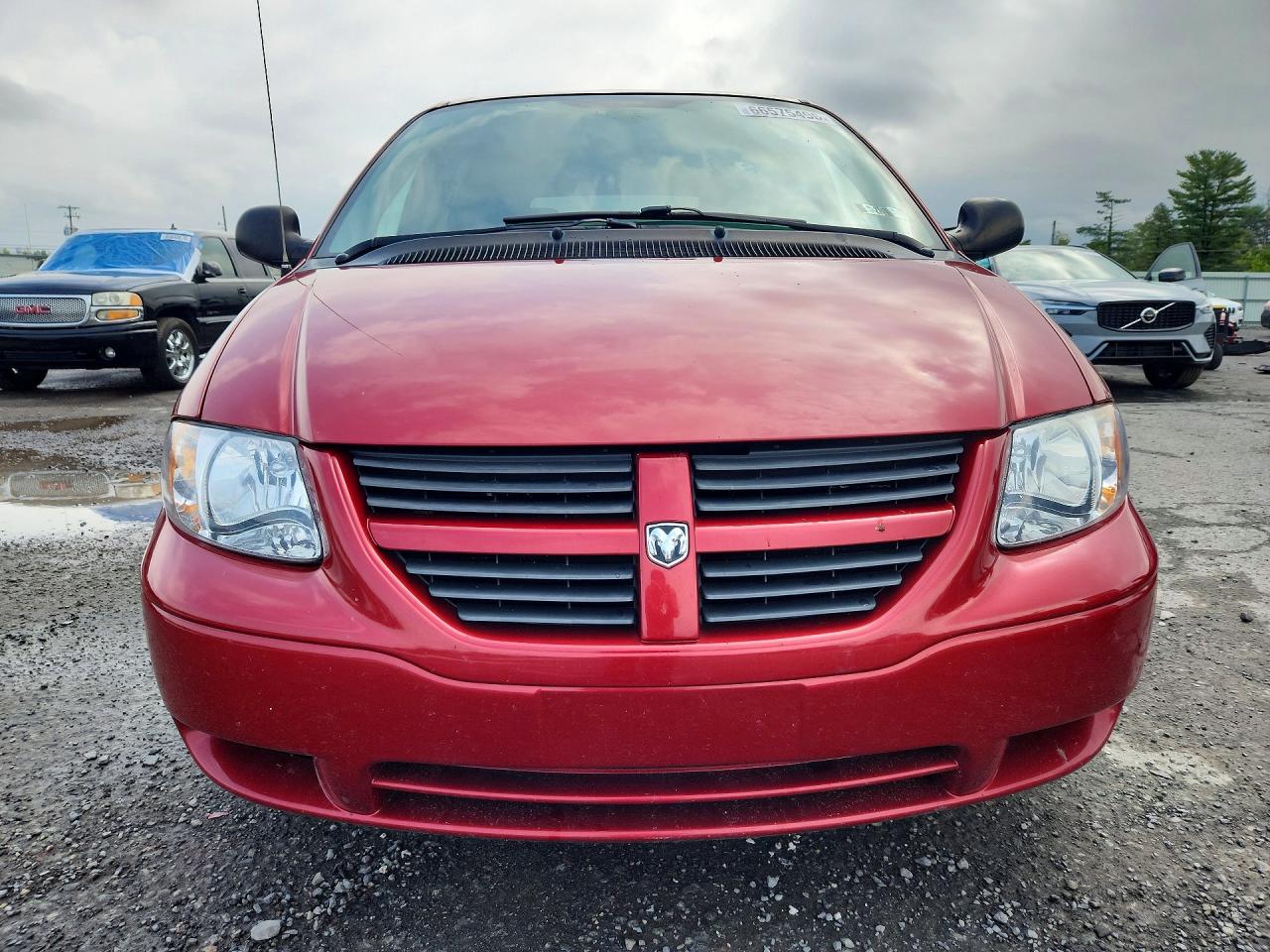 2007 Dodge Caravan Sxt Red vin: 1D4GP45R47B100144