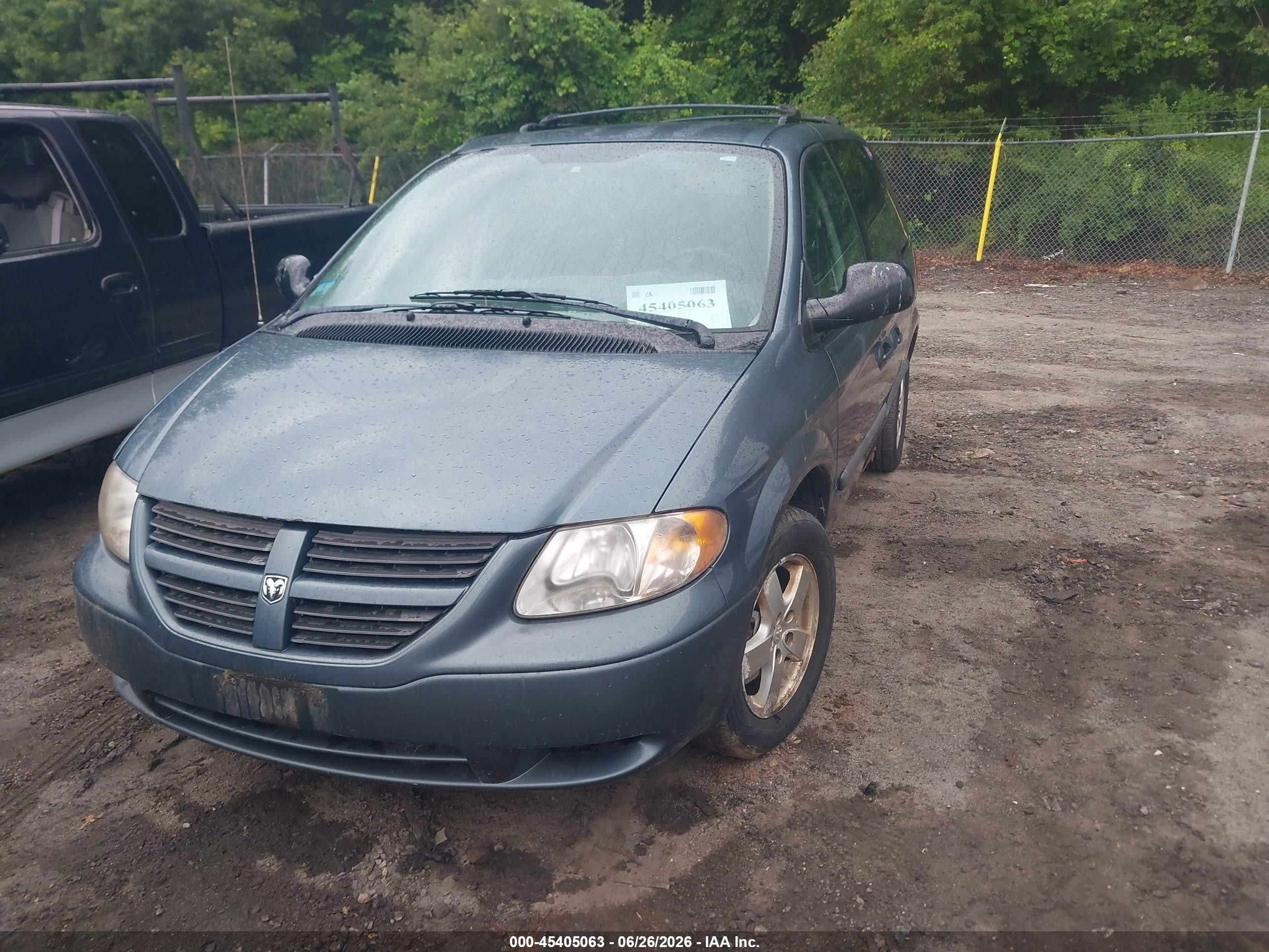 2006 Dodge Caravan Sxt Light Blue vin: 1D4GP45R56B501779