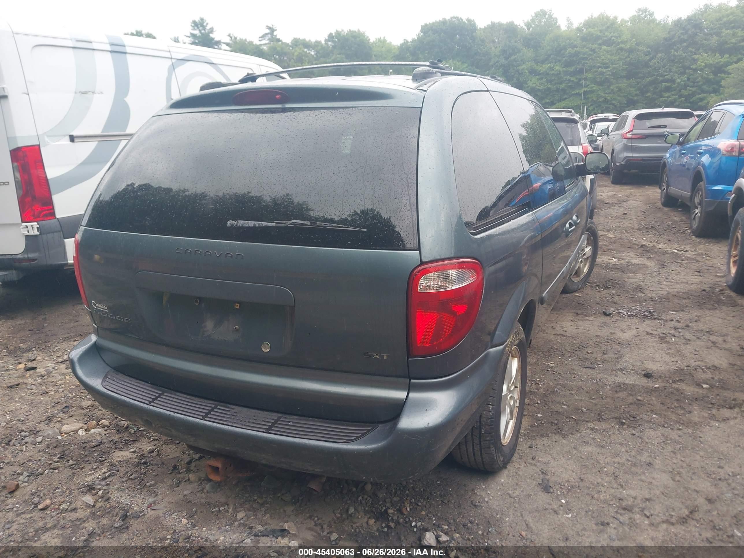 2006 Dodge Caravan Sxt Light Blue vin: 1D4GP45R56B501779