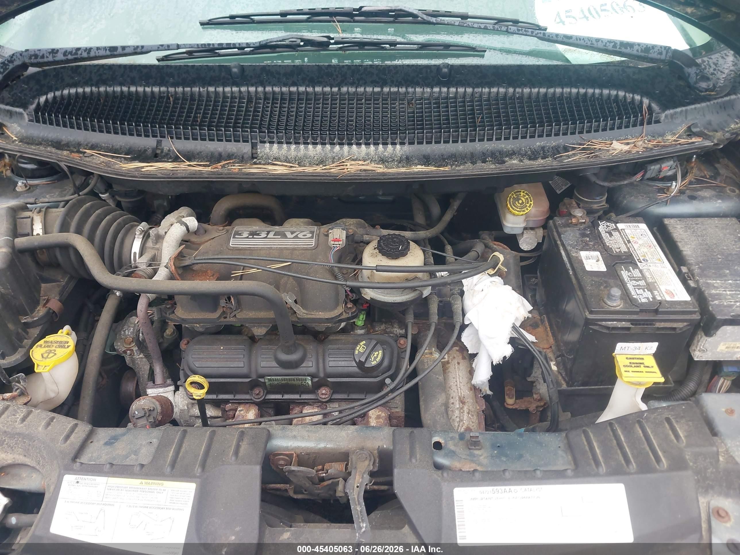 2006 Dodge Caravan Sxt Light Blue vin: 1D4GP45R56B501779
