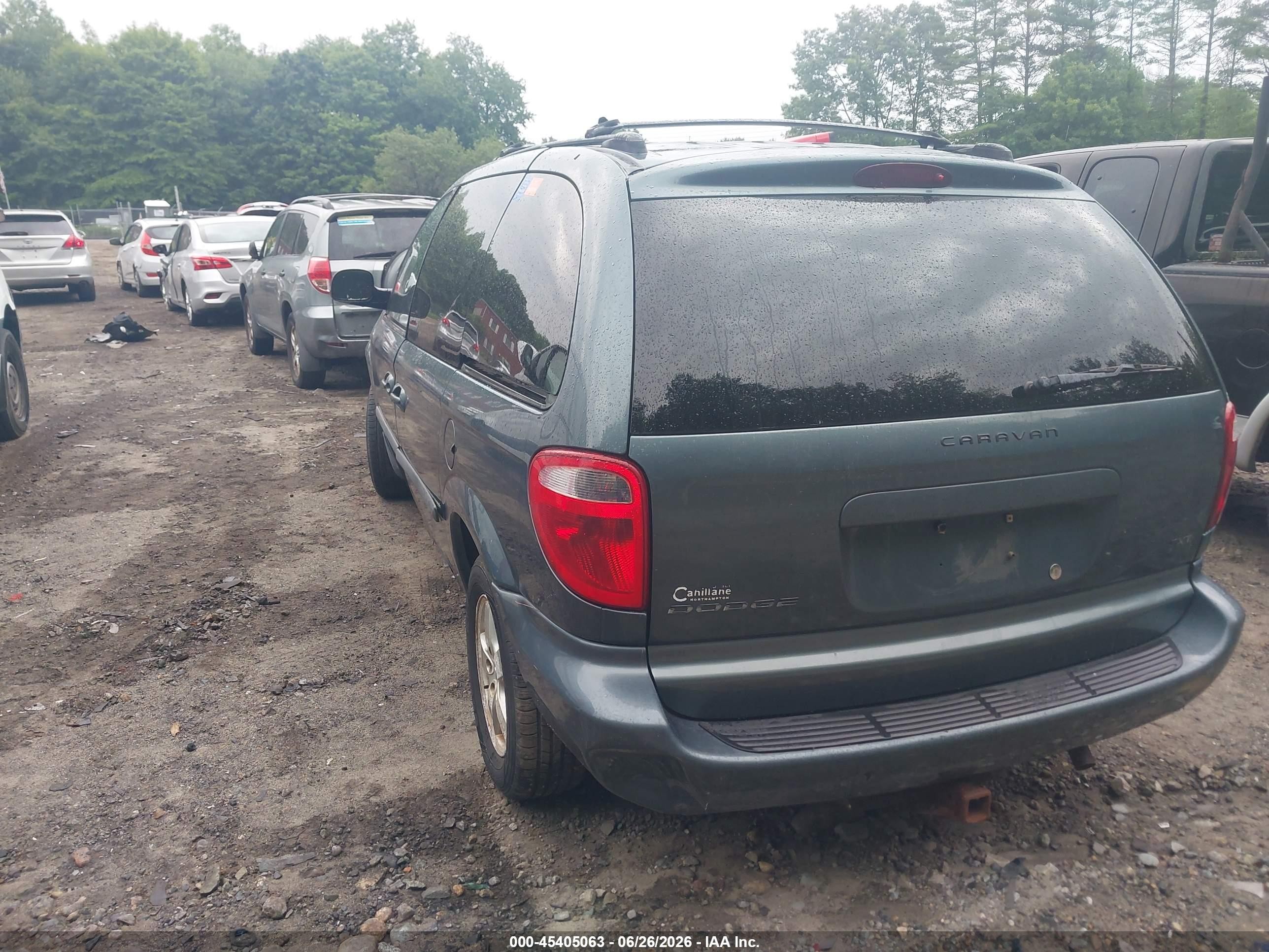 2006 Dodge Caravan Sxt Light Blue vin: 1D4GP45R56B501779
