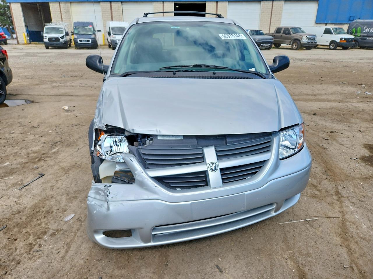 2007 Dodge Caravan Sxt Silver vin: 1D4GP45R57B186645