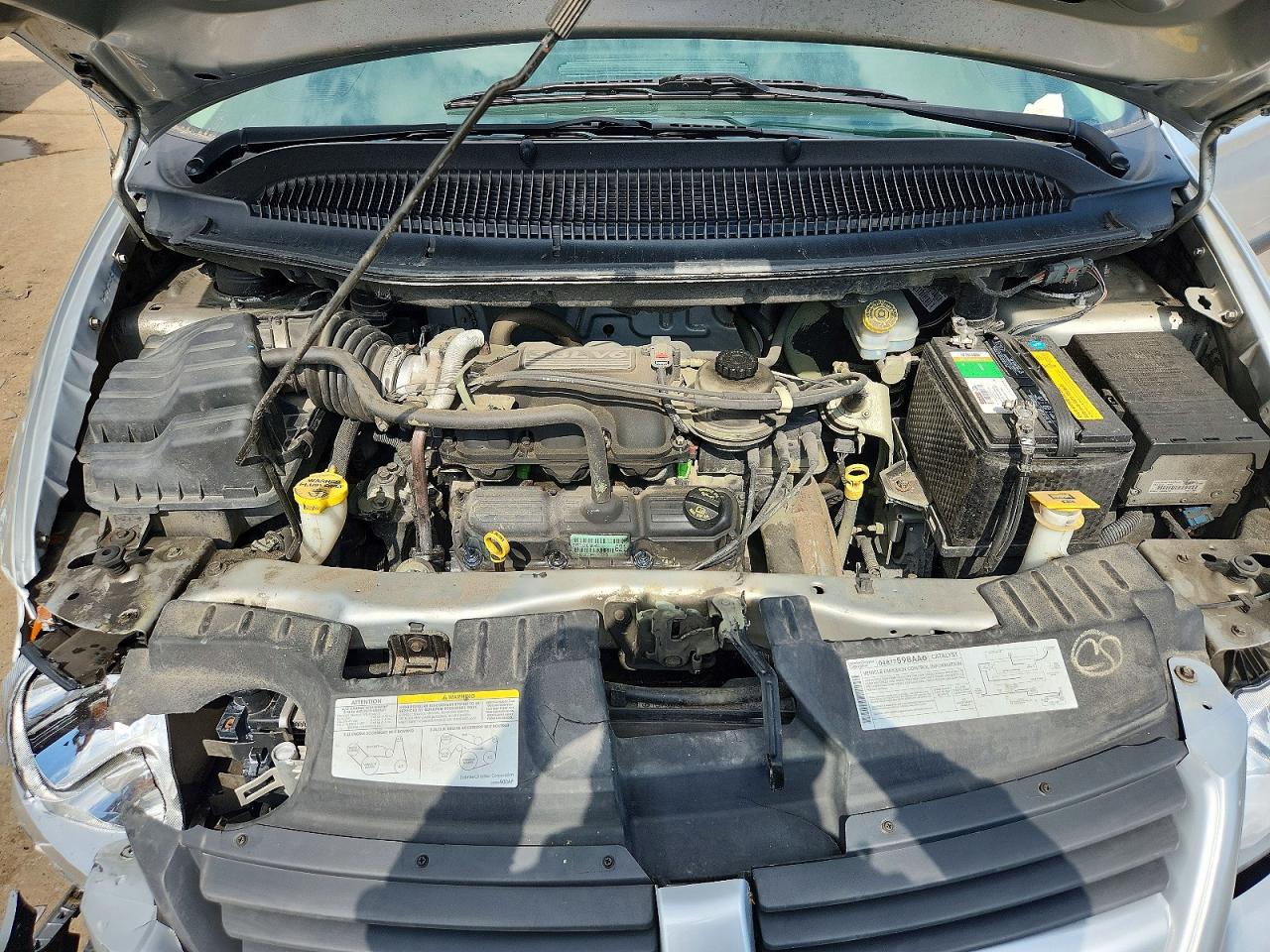 2007 Dodge Caravan Sxt Silver vin: 1D4GP45R57B186645