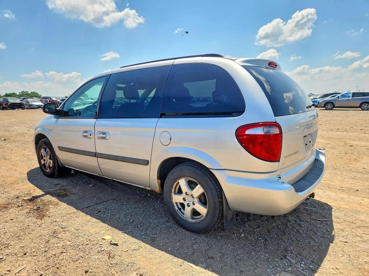 2007 Dodge Caravan Sxt Silver vin: 1D4GP45R57B239151