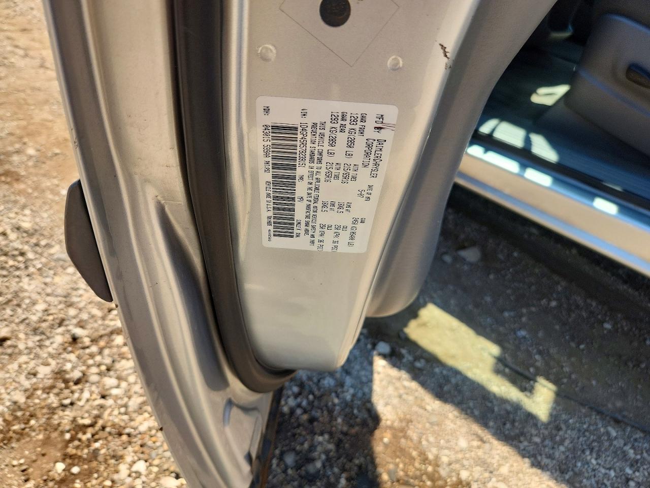 2007 Dodge Caravan Sxt Silver vin: 1D4GP45R57B239151