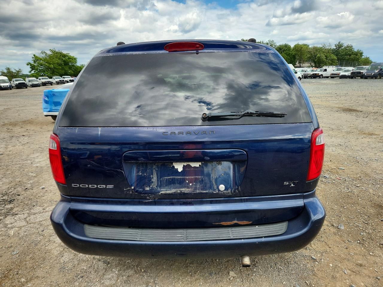 2006 Dodge Caravan Sxt Blue vin: 1D4GP45R66B667177