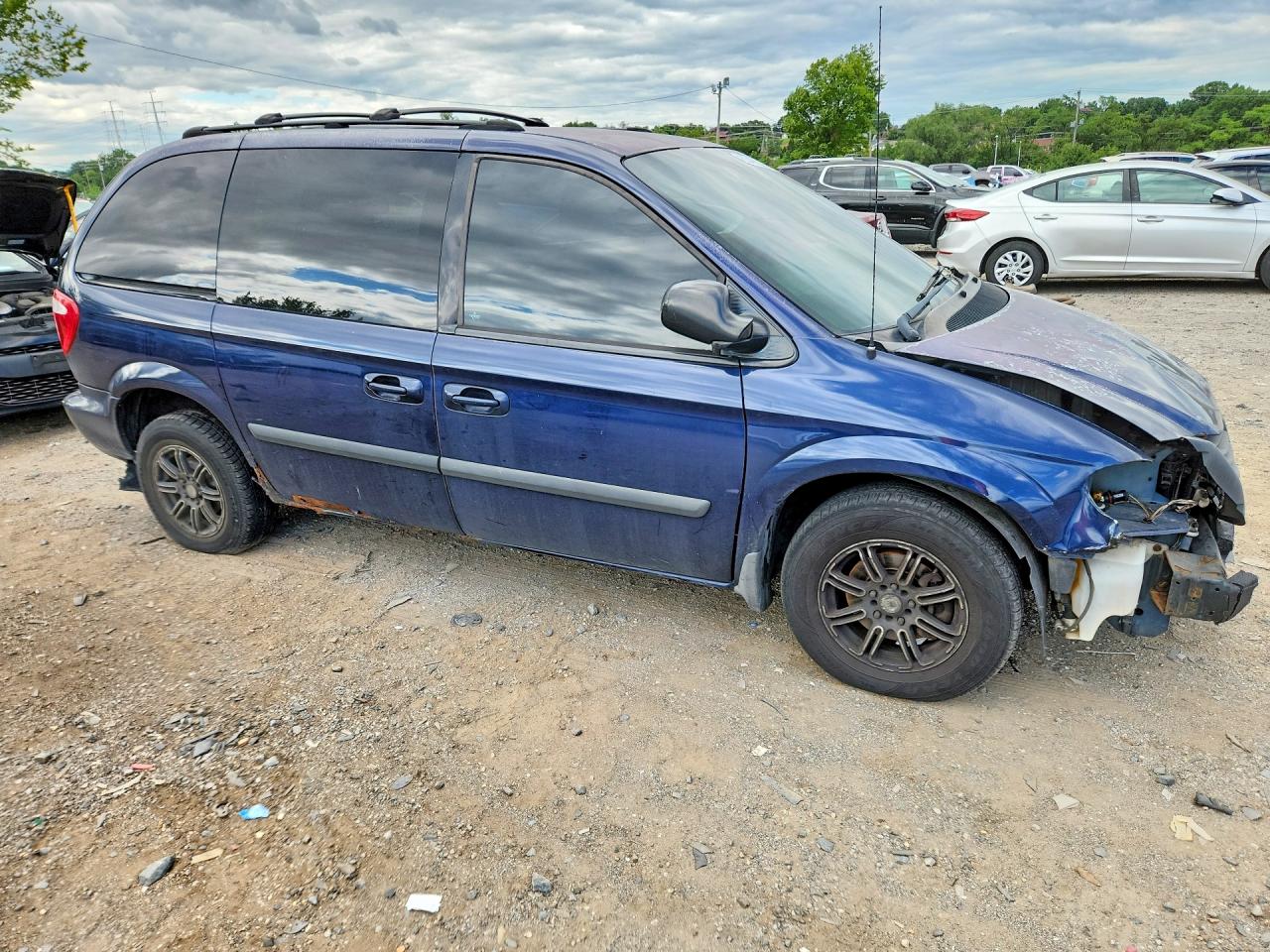 2006 Dodge Caravan Sxt Blue vin: 1D4GP45R66B667177