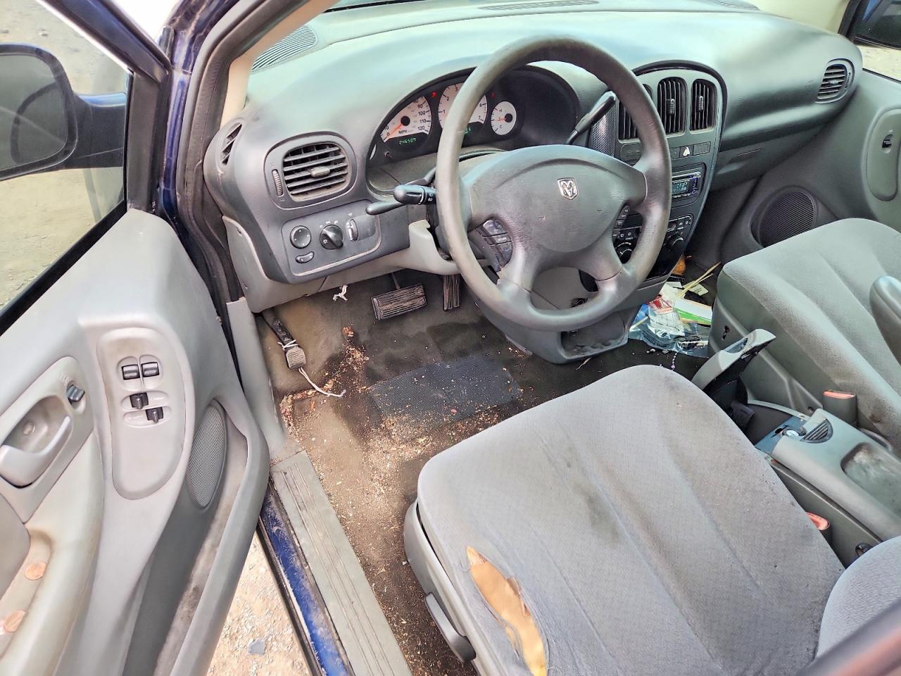 2006 Dodge Caravan Sxt Blue vin: 1D4GP45R66B667177