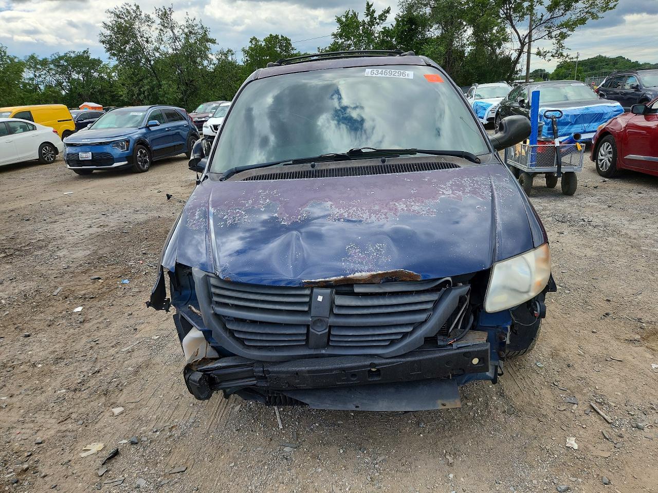 2006 Dodge Caravan Sxt Blue vin: 1D4GP45R66B667177
