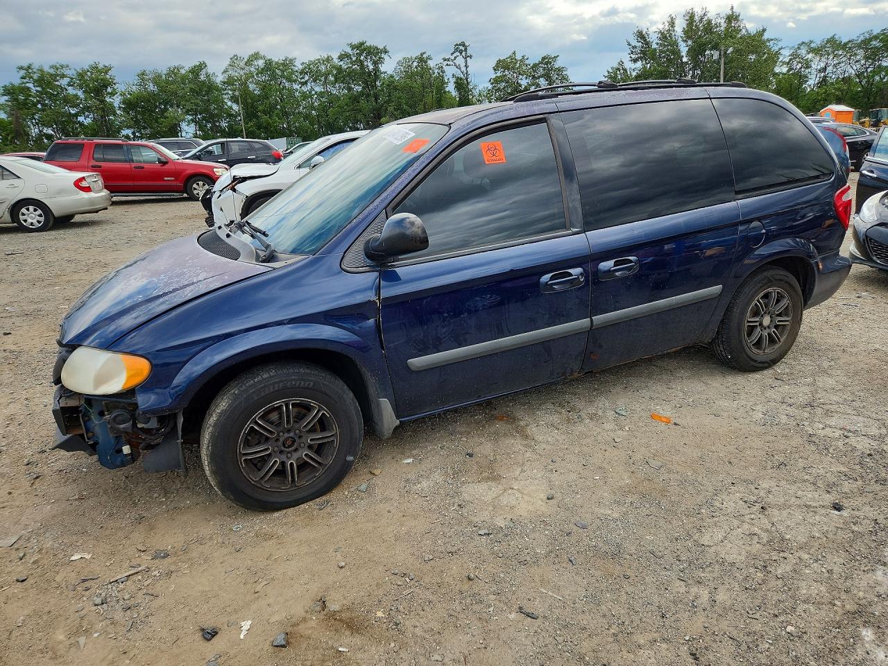 2006 Dodge Caravan Sxt Синий vin: 1D4GP45R66B667177