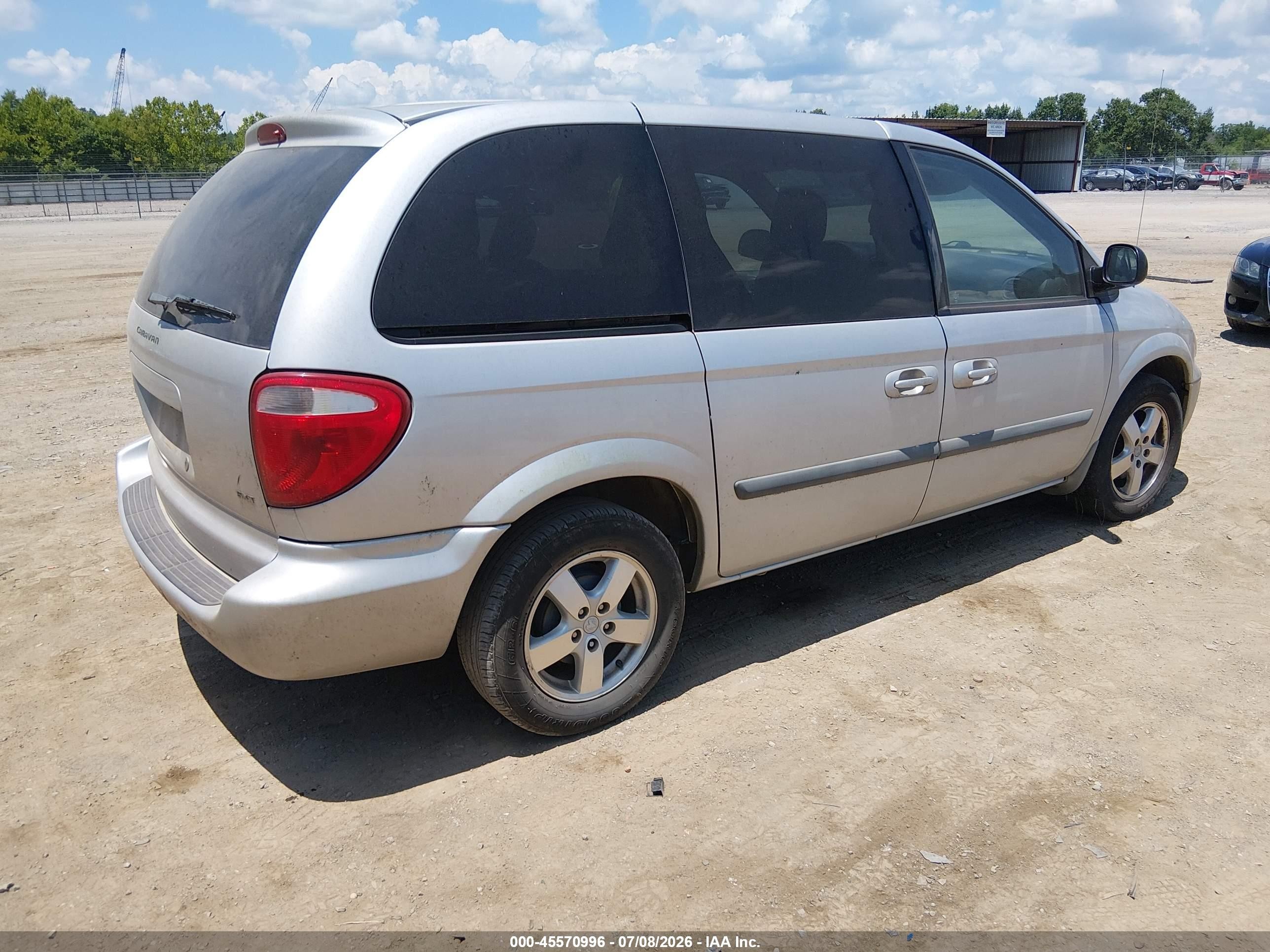 2006 Dodge Caravan Sxt Серебряный vin: 1D4GP45R66B737633