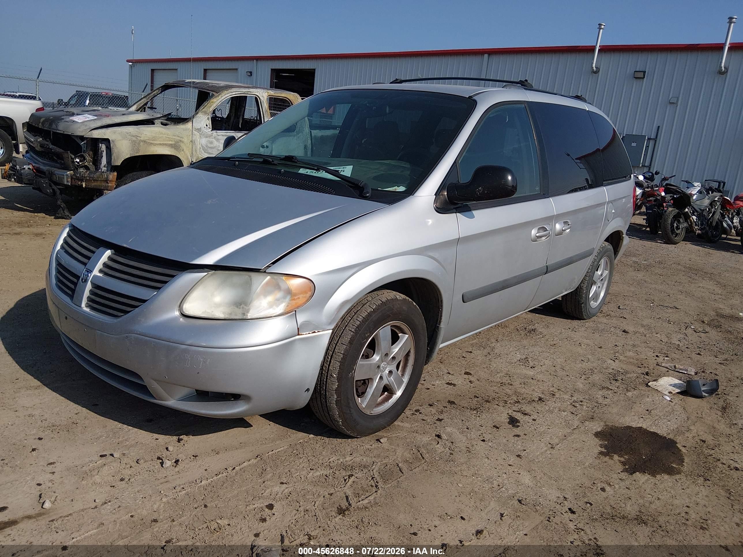 2006 Dodge Caravan Sxt Silver vin: 1D4GP45R76B501444