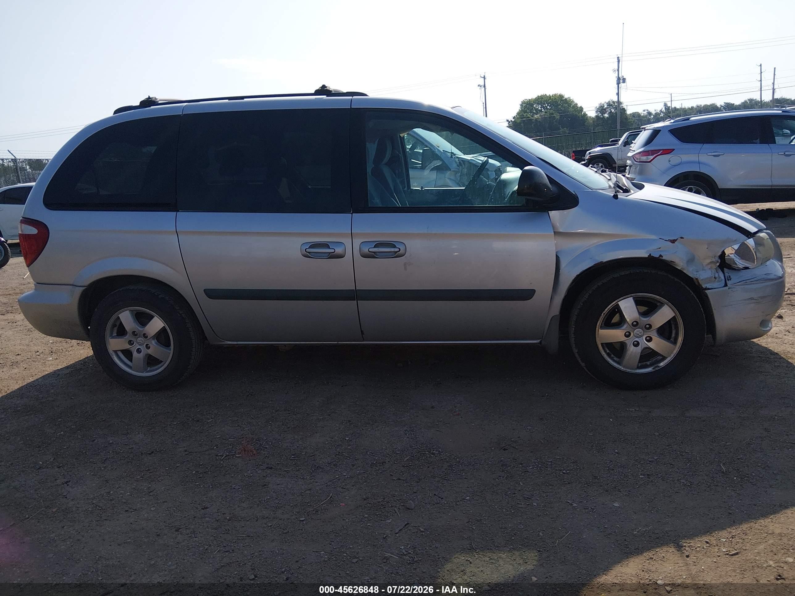 2006 Dodge Caravan Sxt Silver vin: 1D4GP45R76B501444