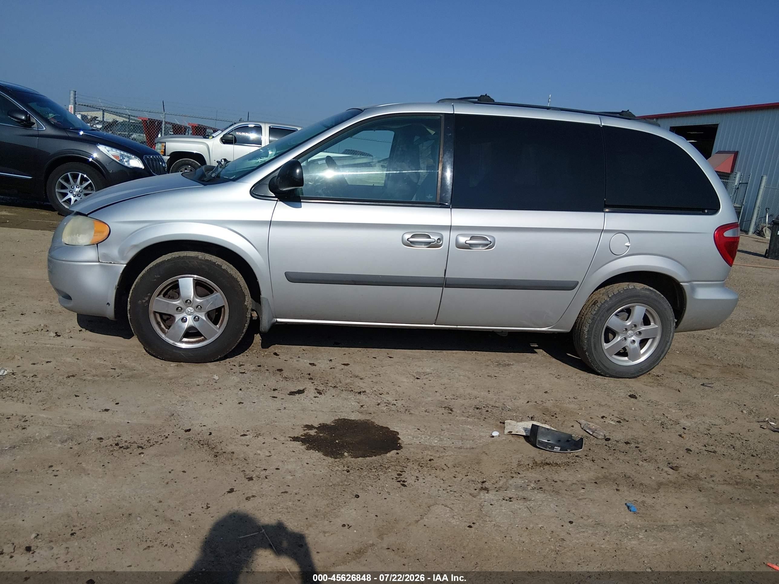 2006 Dodge Caravan Sxt Silver vin: 1D4GP45R76B501444