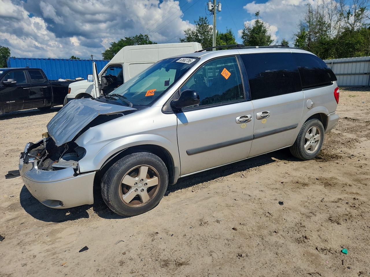 2006 Dodge Caravan Sxt Silver vin: 1D4GP45R76B629201