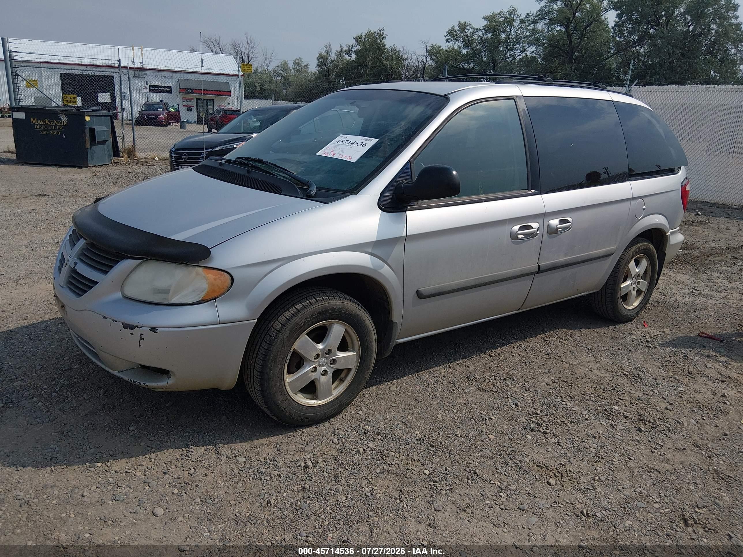 2005 Dodge Caravan Sxt Silver vin: 1D4GP45R85B195644