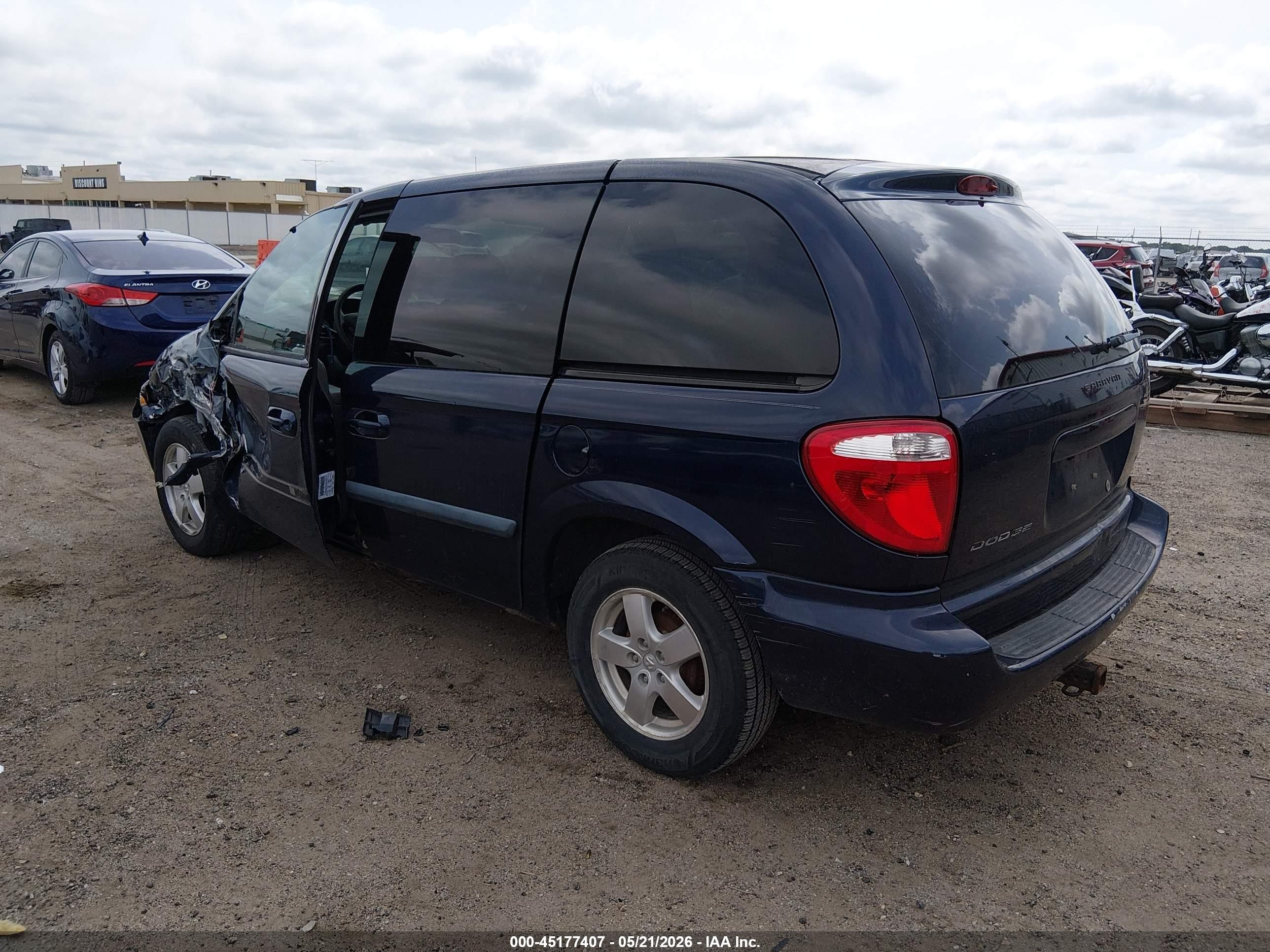 2005 Dodge Caravan Sxt Blue vin: 1D4GP45R95B118667
