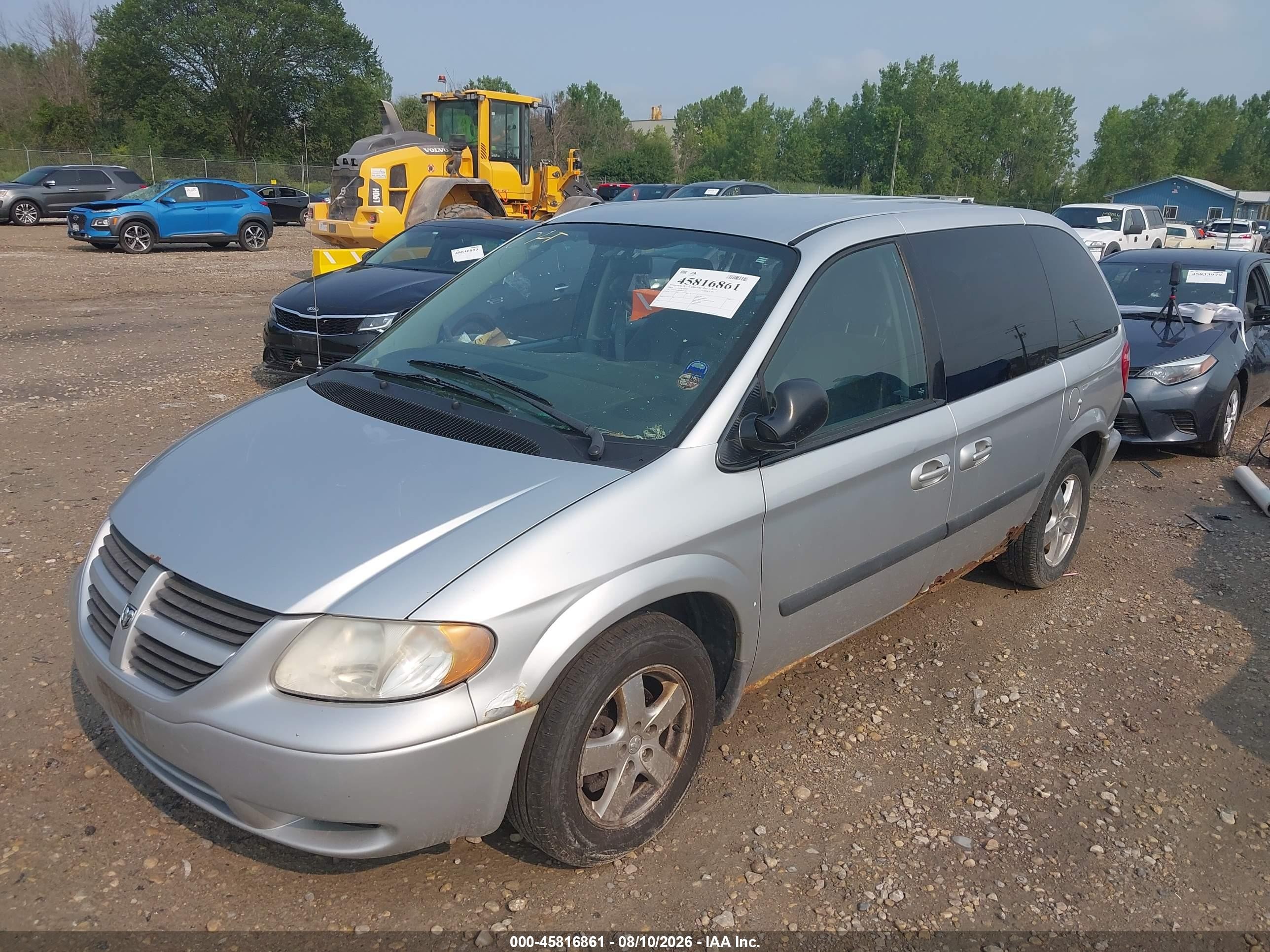 2005 Dodge Caravan Sxt Серебряный vin: 1D4GP45R95B401862