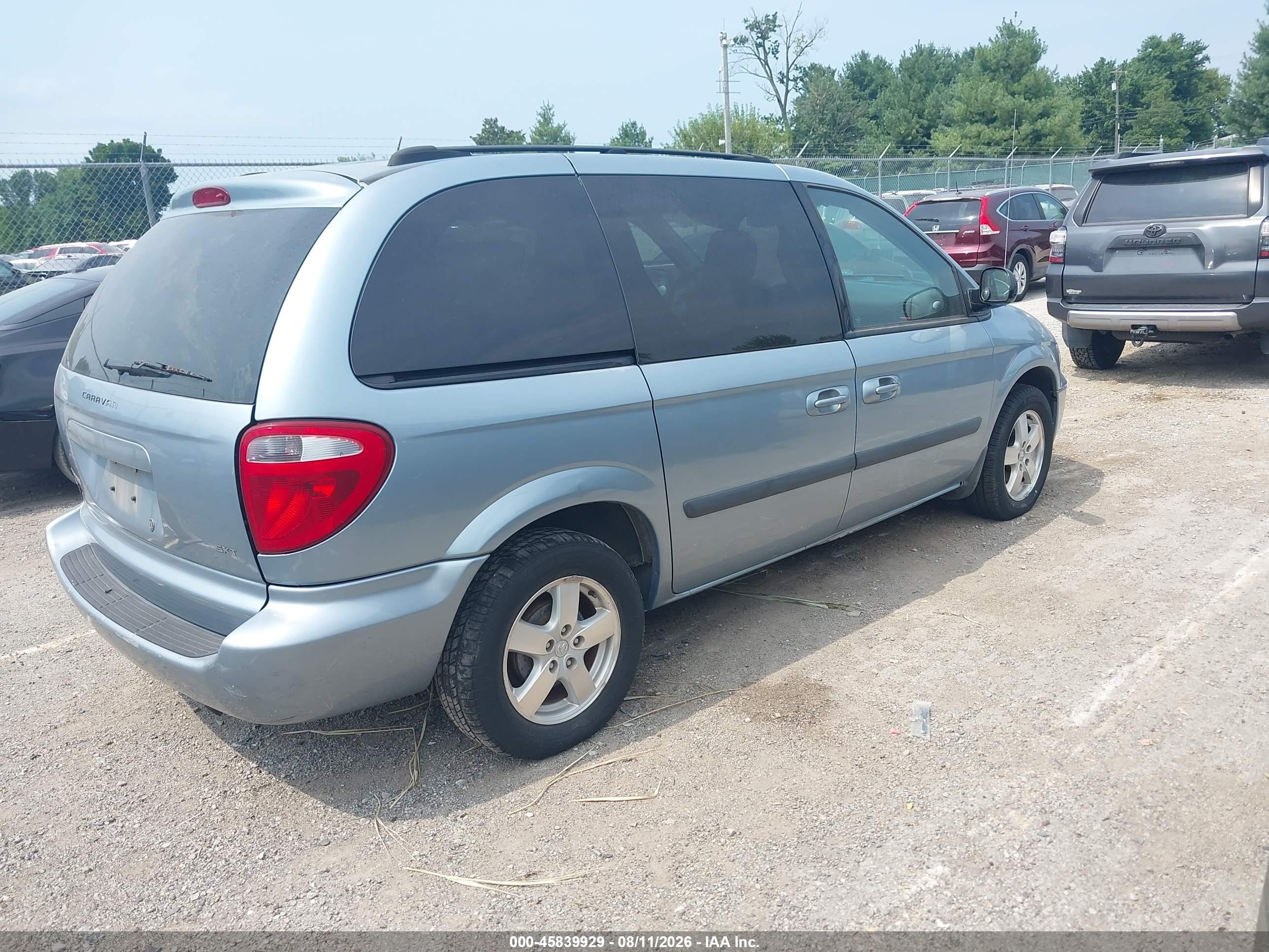 2006 Dodge Caravan Sxt Blue vin: 1D4GP45RX6B560956