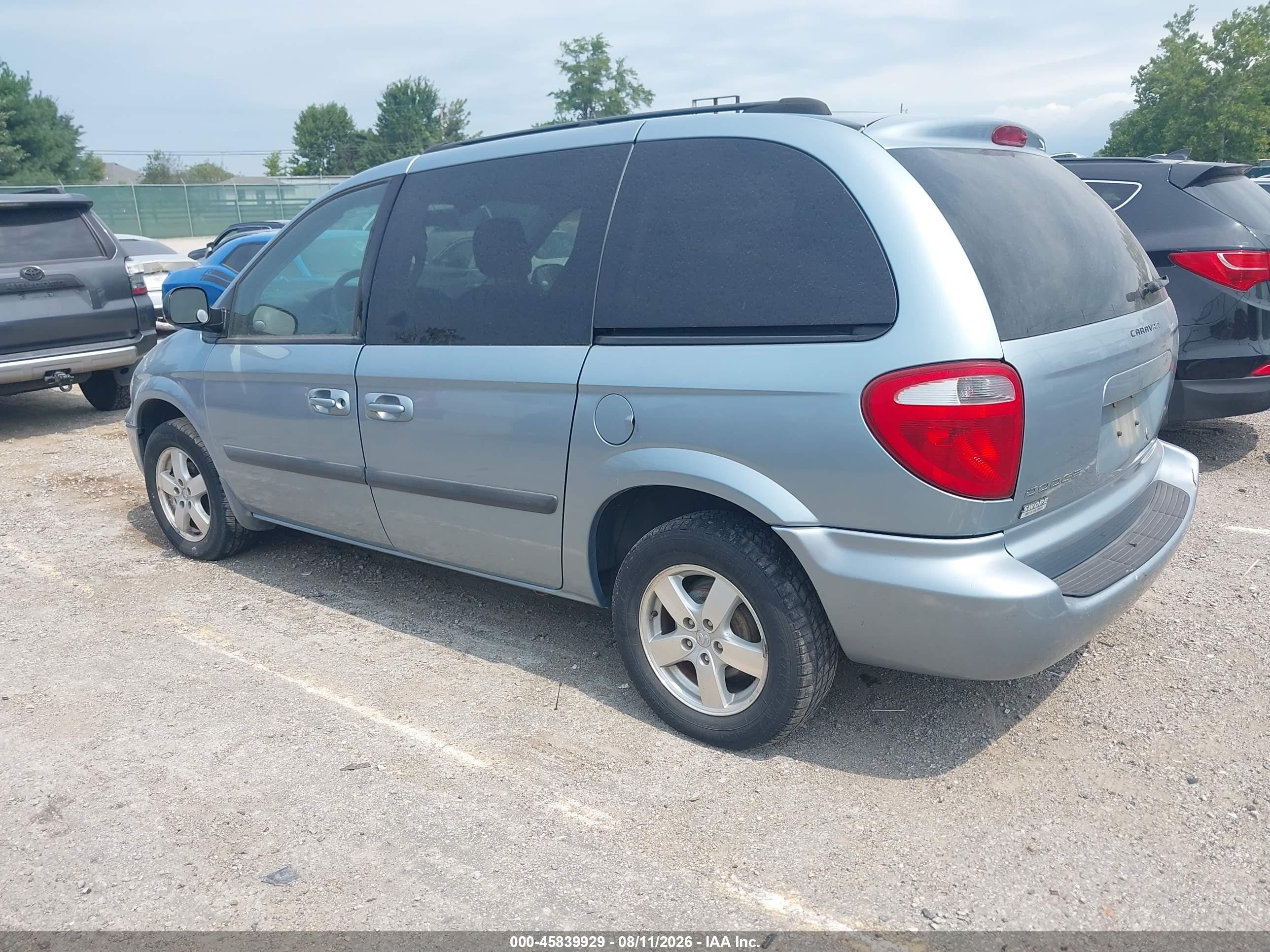 2006 Dodge Caravan Sxt Blue vin: 1D4GP45RX6B560956