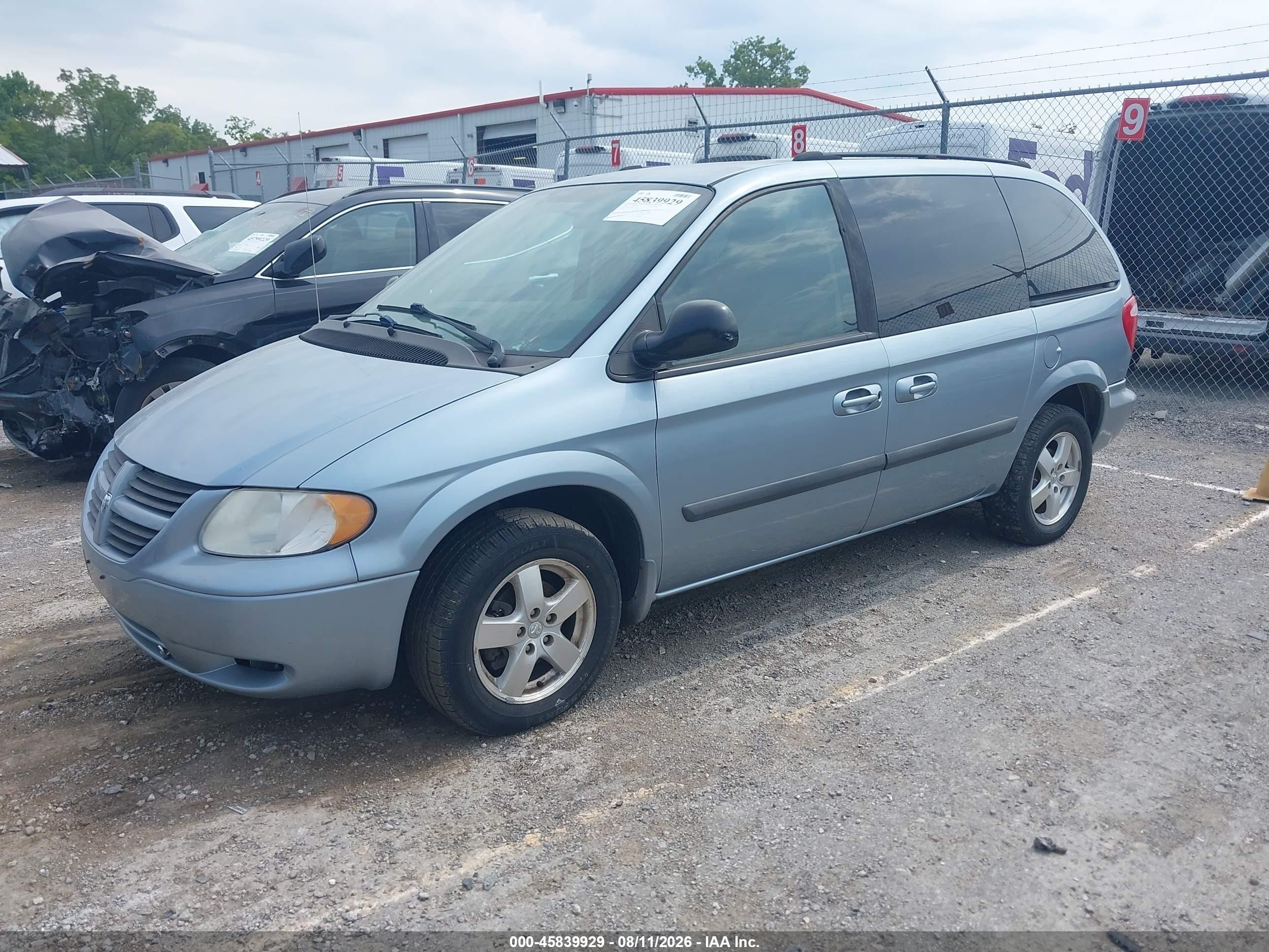 2006 Dodge Caravan Sxt Blue vin: 1D4GP45RX6B560956
