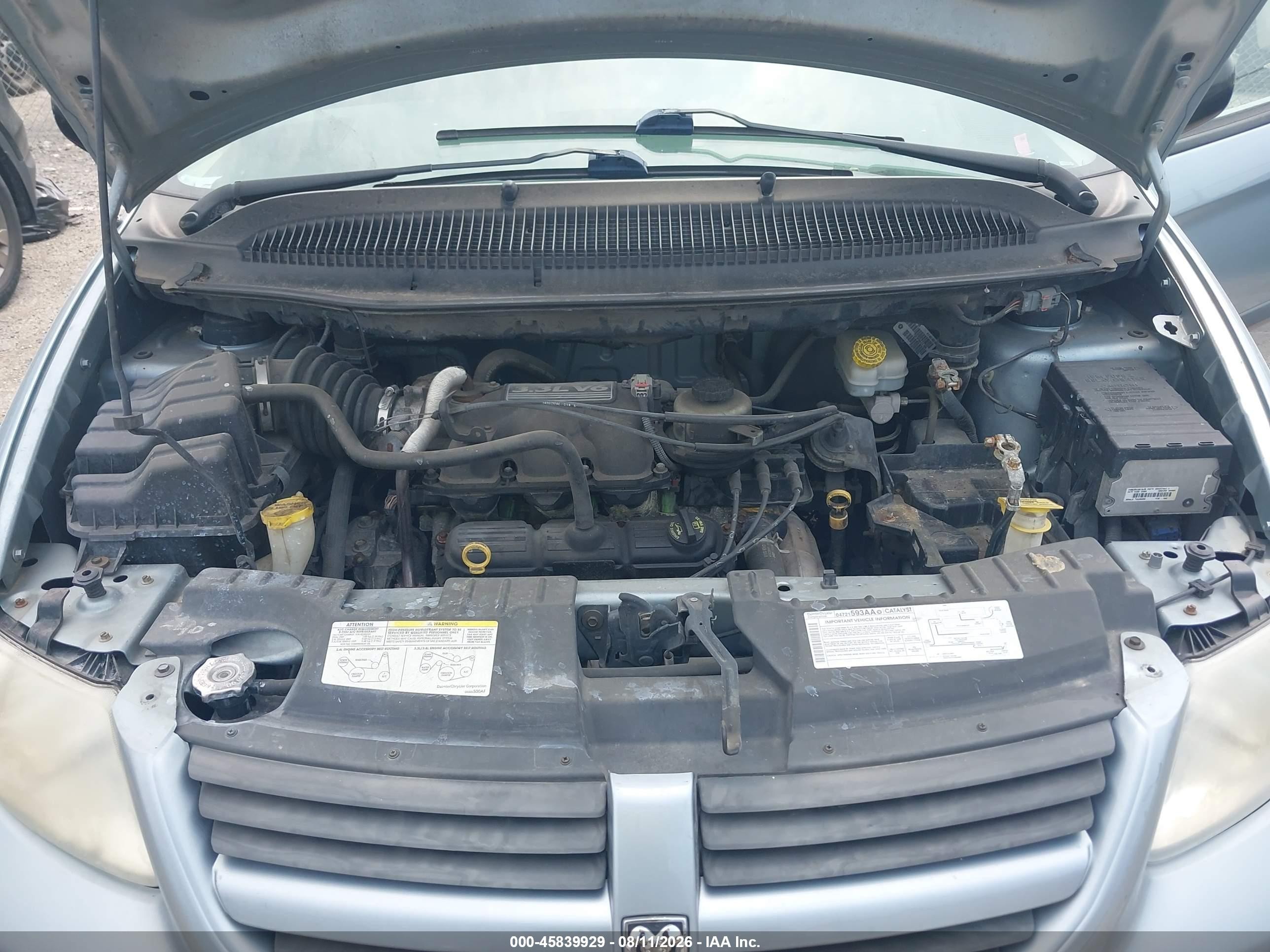 2006 Dodge Caravan Sxt Blue vin: 1D4GP45RX6B560956